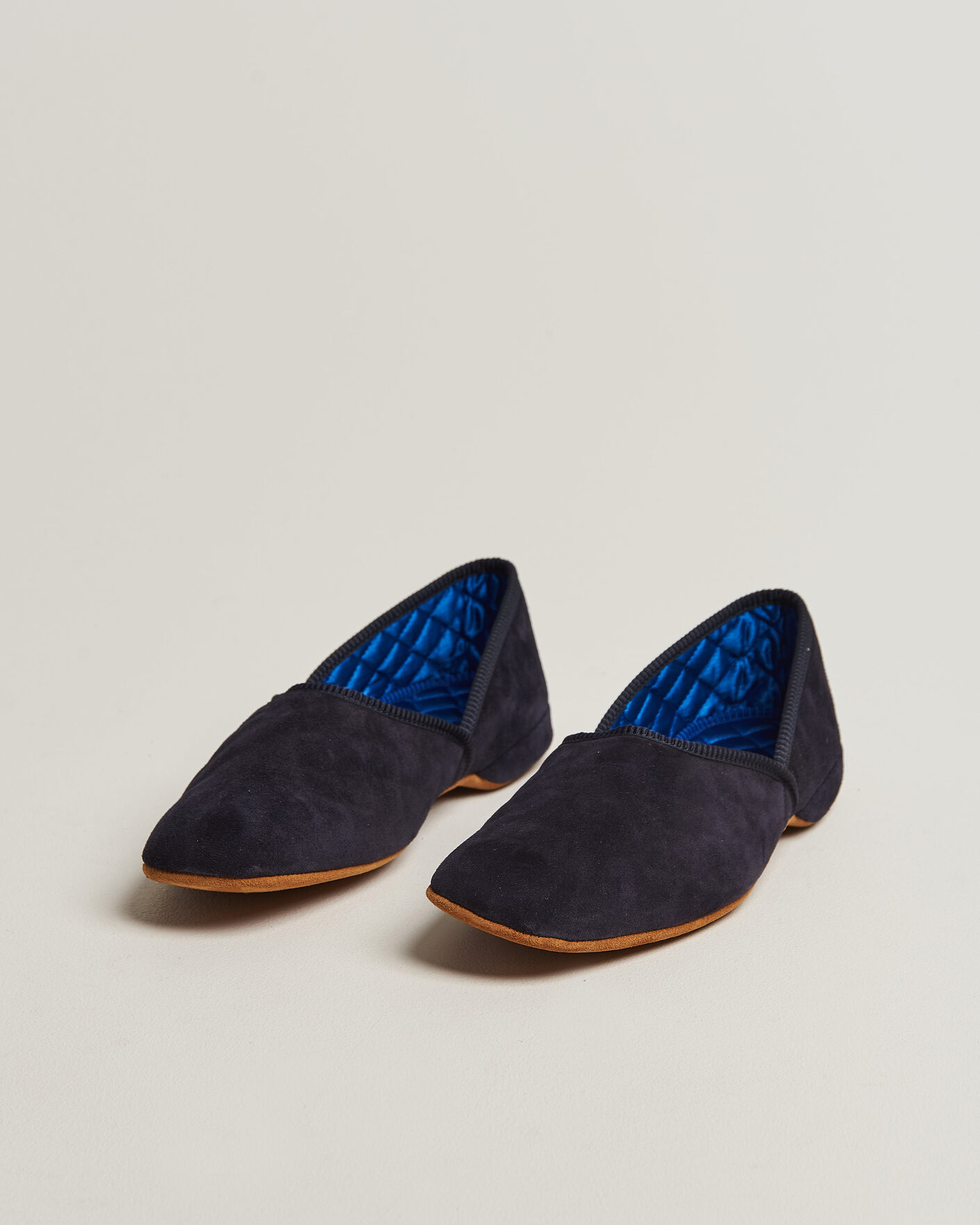 Heren | Sandalen slides | Bowhill & Elliott | Grecian Indoor Slippers Navy Suede