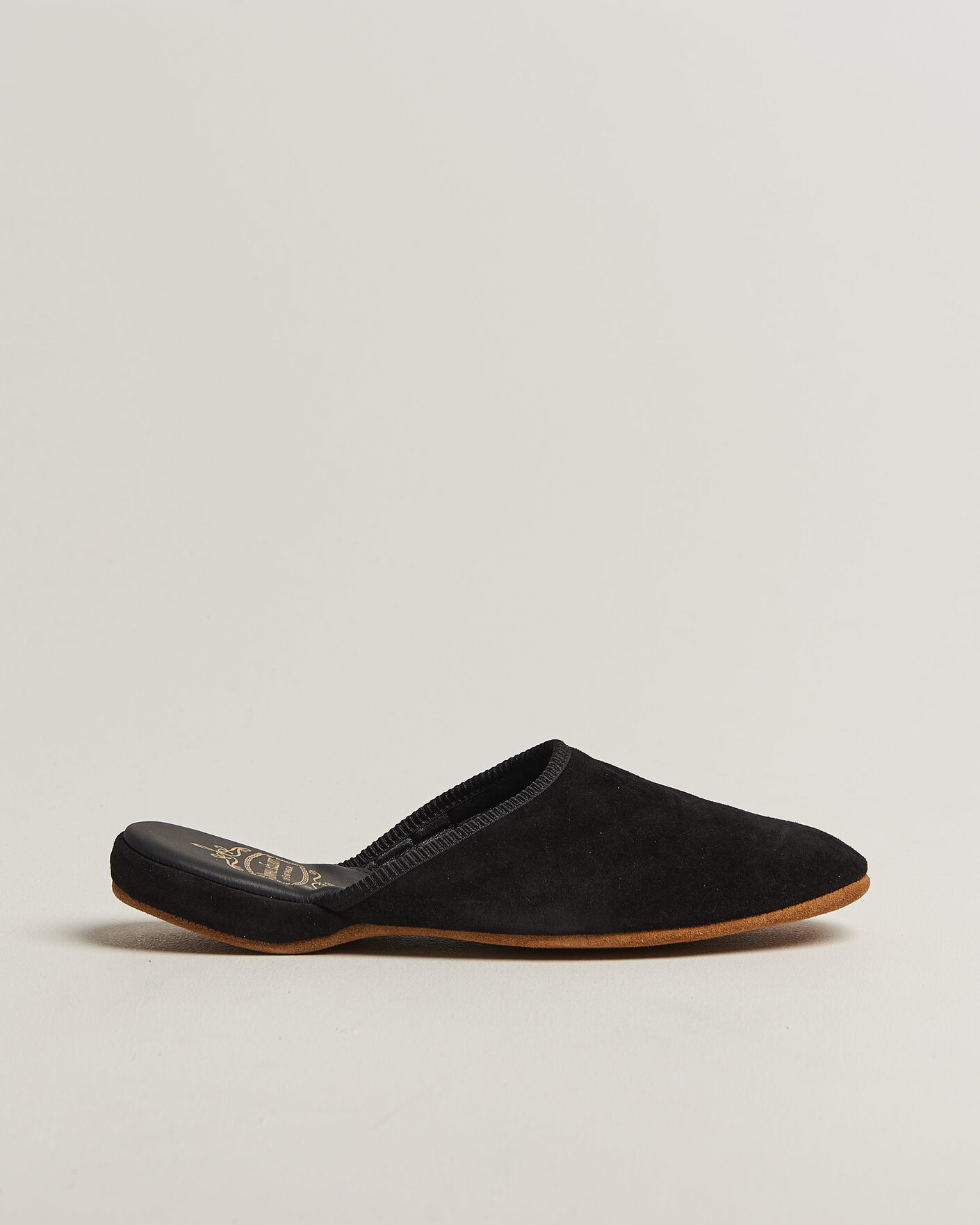 Homme | Sandales Et Mules | Bowhill & Elliott | Mule Slipper Quilt Lining Black Suede