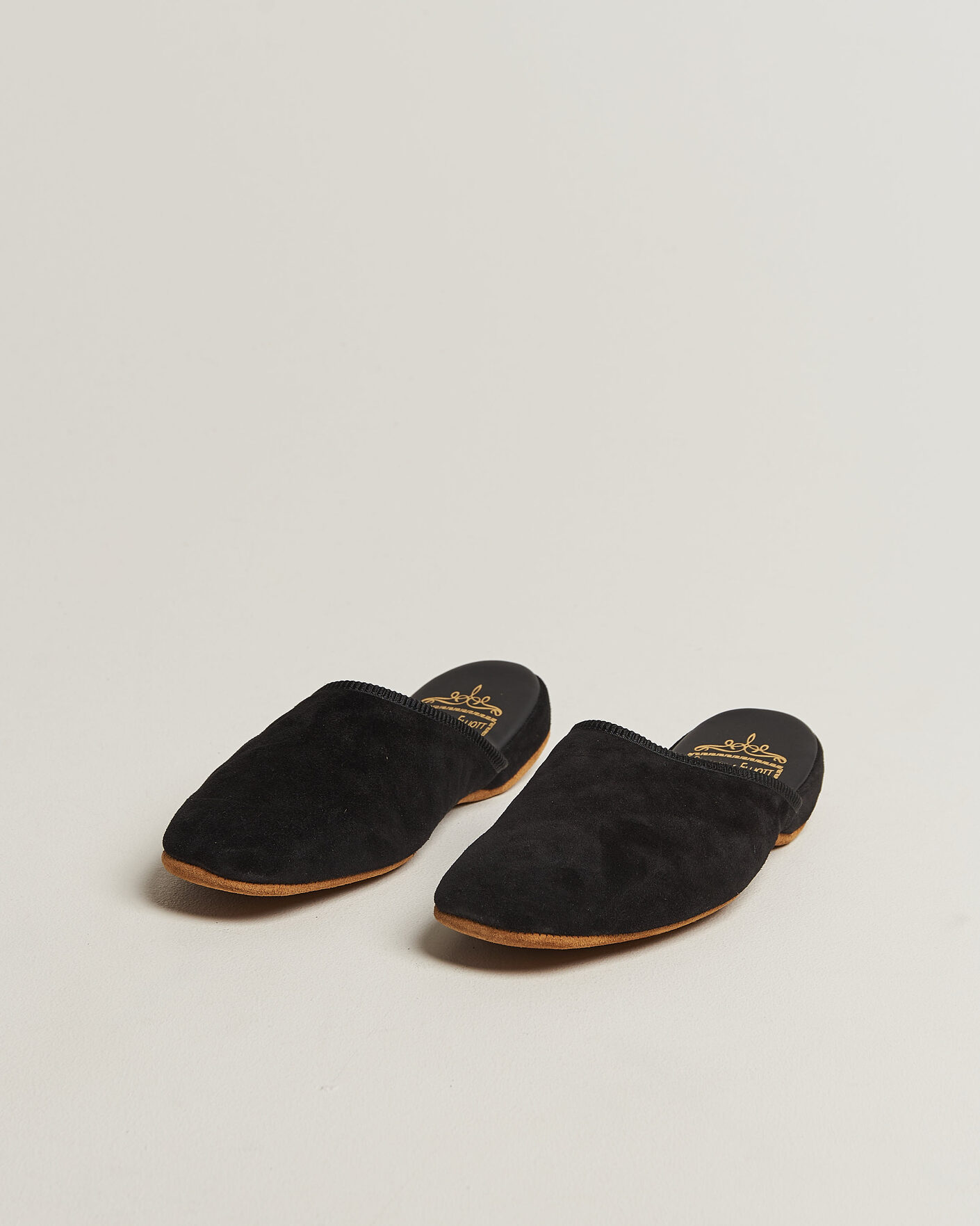 Homme | Sandales Et Mules | Bowhill & Elliott | Mule Slipper Quilt Lining Black Suede