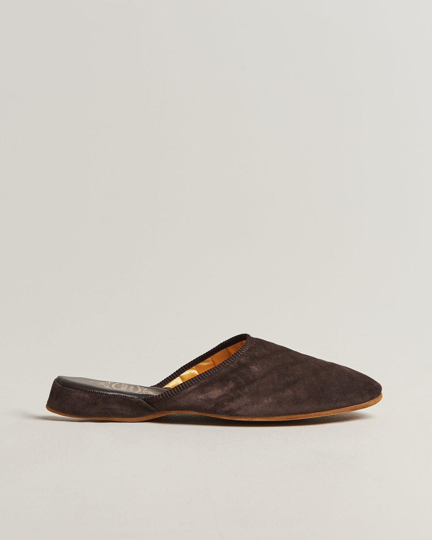 Heren | Sandalen slides | Bowhill & Elliott | Mule Slipper Quilt Lining Chocolate Suede