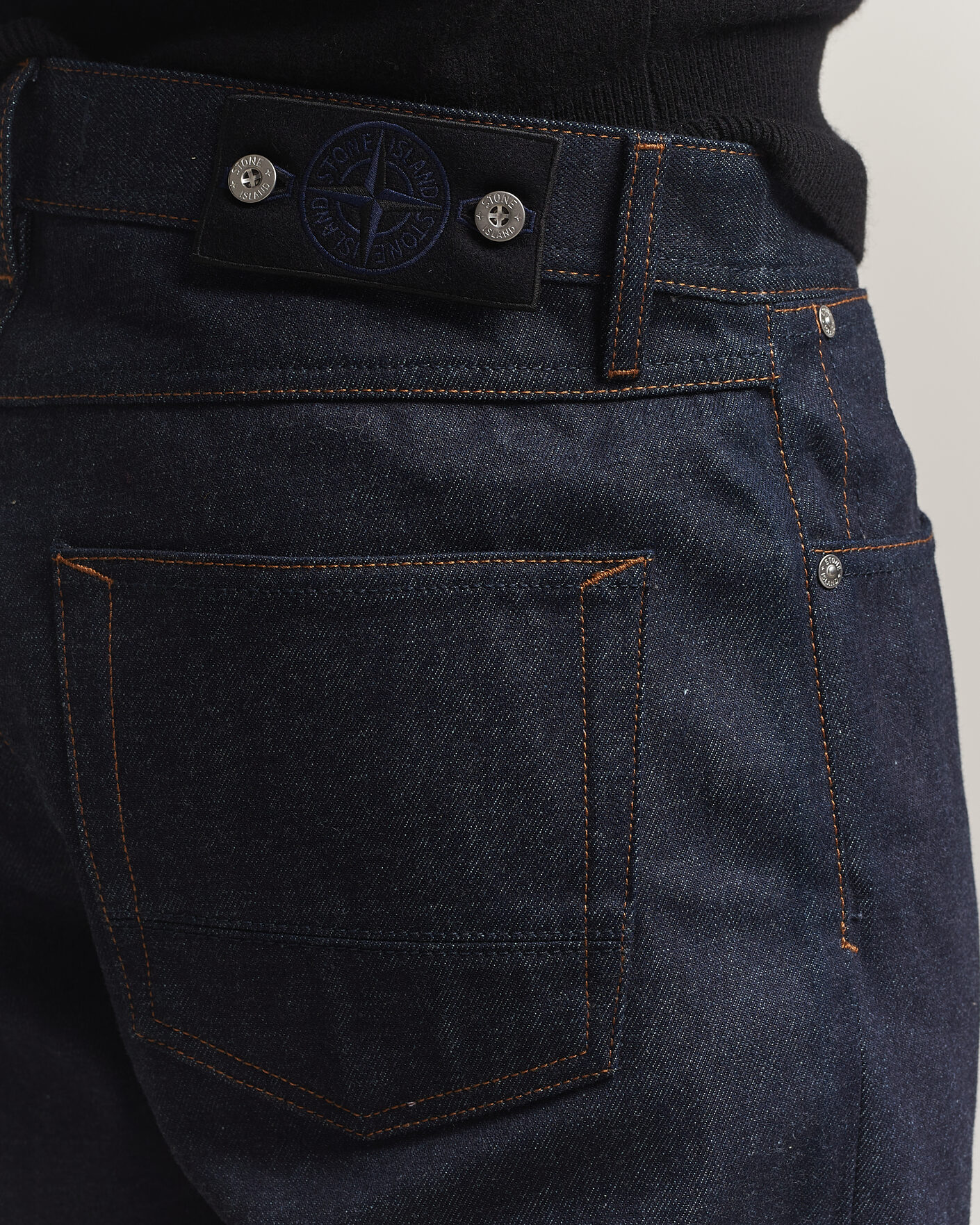 Heren | Jeans | Stone Island | Regular Straight Fit Selvedge Jeans Blue Raw