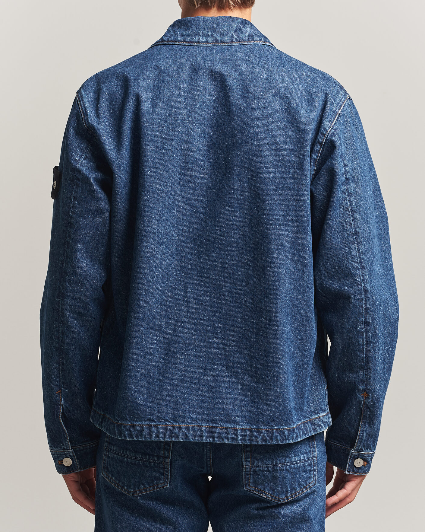 Heren | Jassen | Stone Island | Indigo Denim Coach Jacket Blue Medium Wash