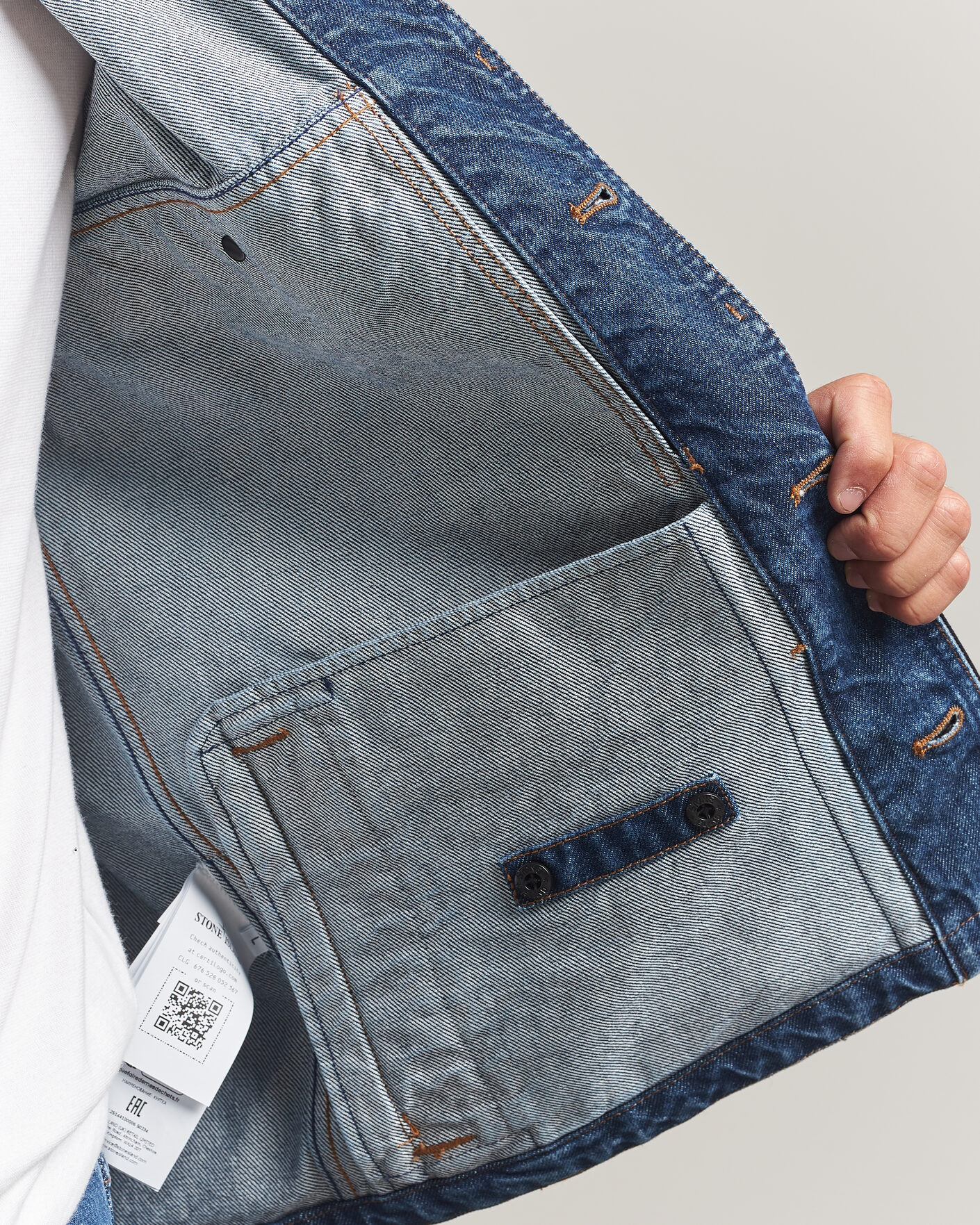 Heren | Jassen | Stone Island | Indigo Denim Coach Jacket Blue Medium Wash