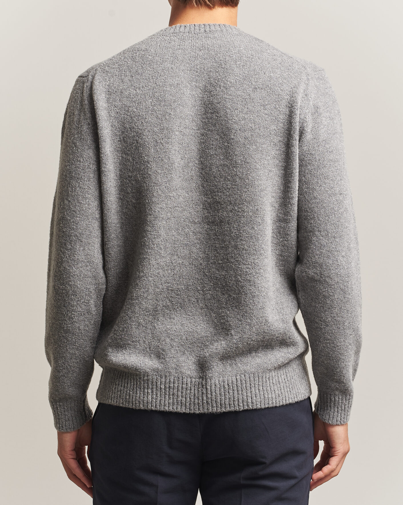 Homme | Pulls Et Tricots | Zanone | Wool Boucle Crew Neck Grey Melange