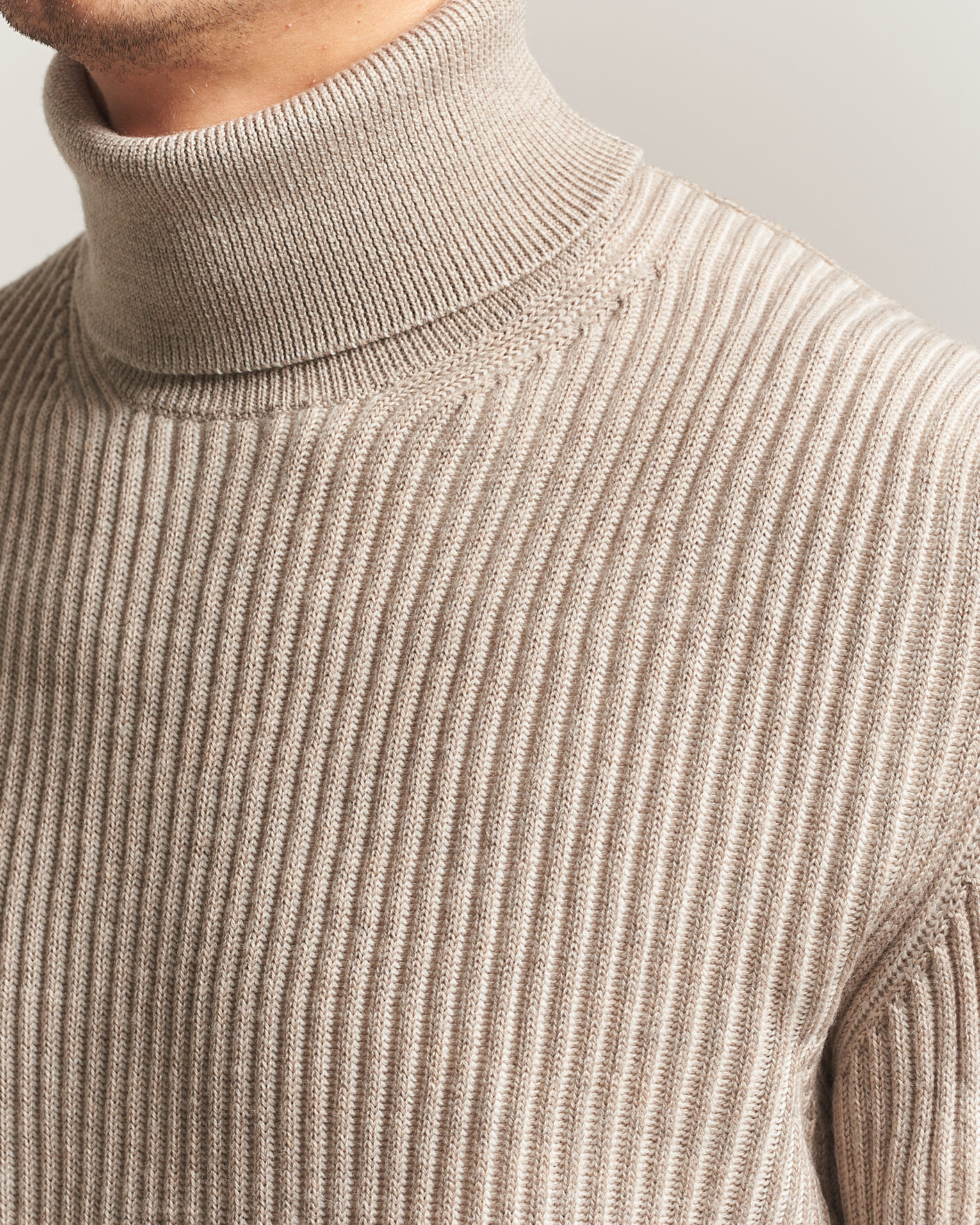 Homme | Pulls Et Tricots | Zanone | Fishermans Rib Rollneck Beige