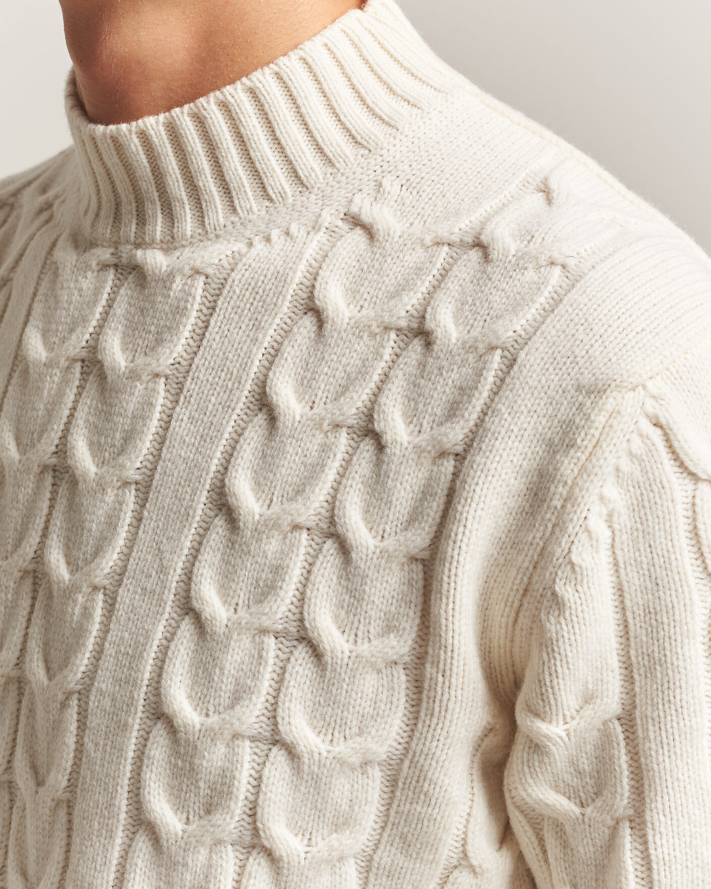 Homme | Pulls Et Tricots | Zanone | Double Cable Crew Neck Latte