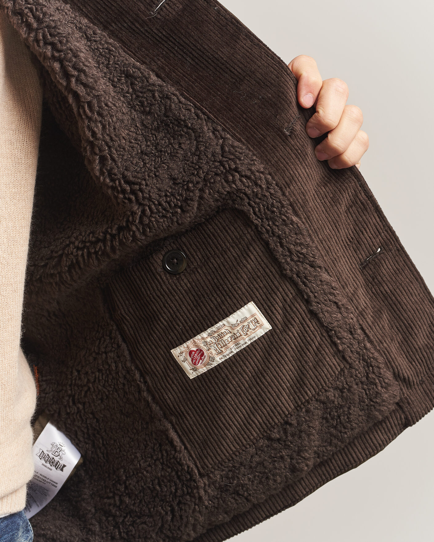 Homme | Manteaux Et Vestes | Baracuta | Waxed Sherling Lined Deck Jacket Deep Moss