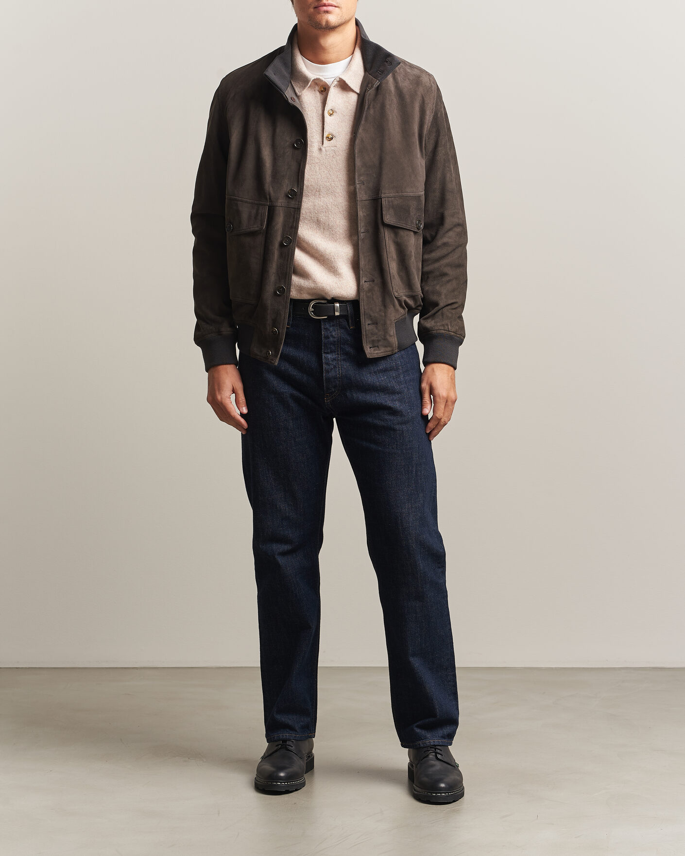 Homme | Manteaux Et Vestes | Baracuta | Suede Blouson Jacket December Sky