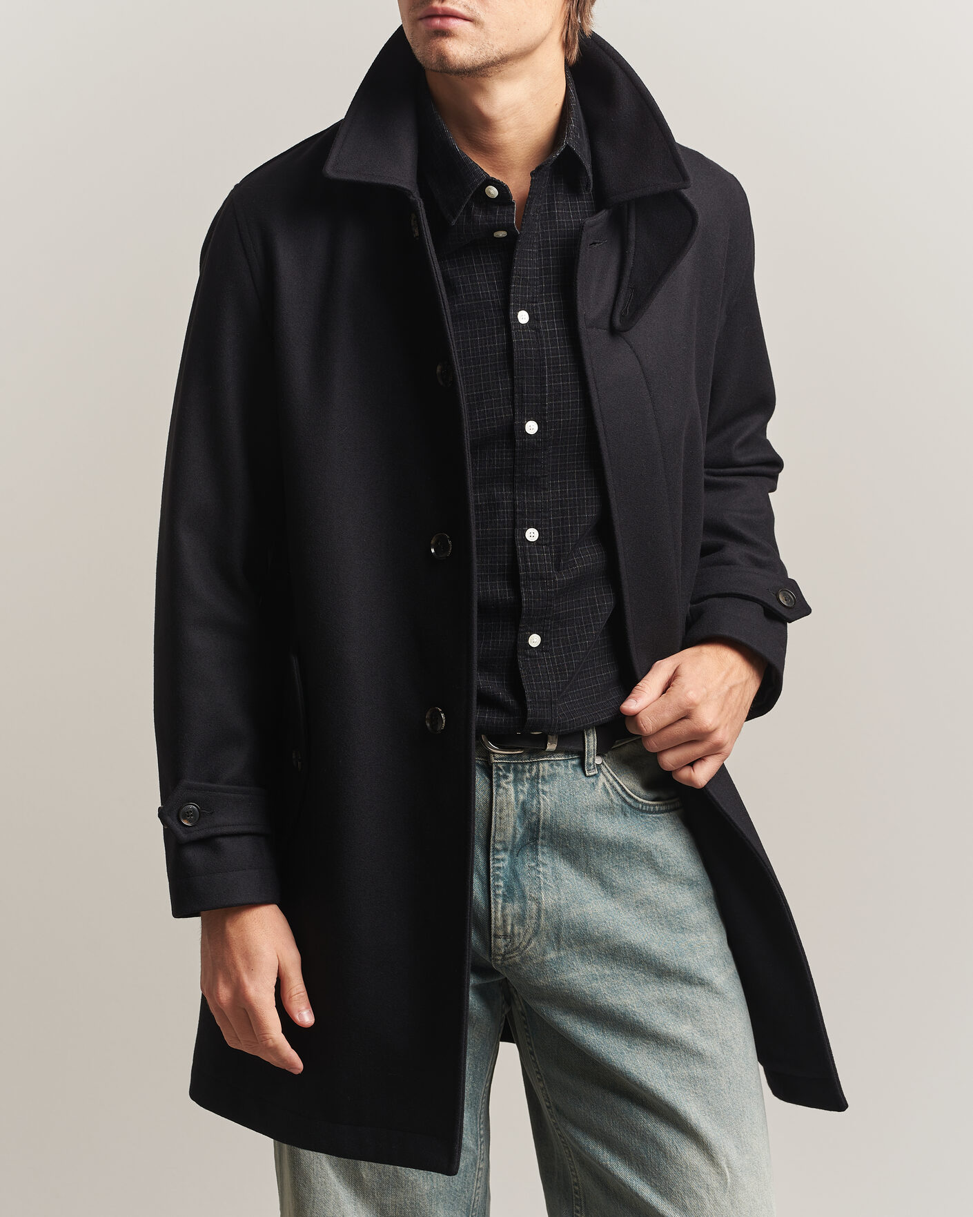 Homme | Manteaux Et Vestes | Baracuta | G10 Melton Wool Coat Black