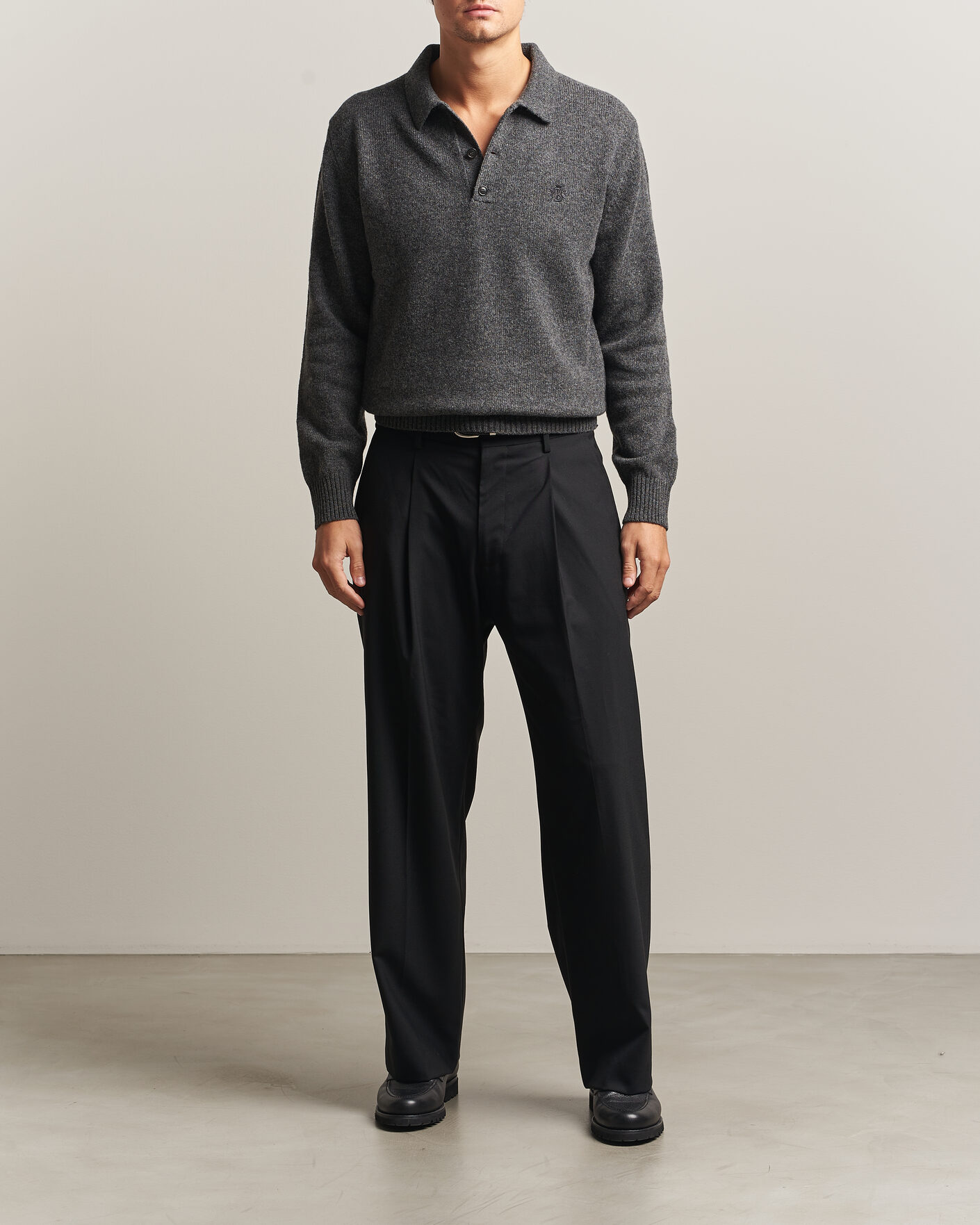 Homme | Pulls Et Tricots | Baracuta | Shetland Polo Mid Grey