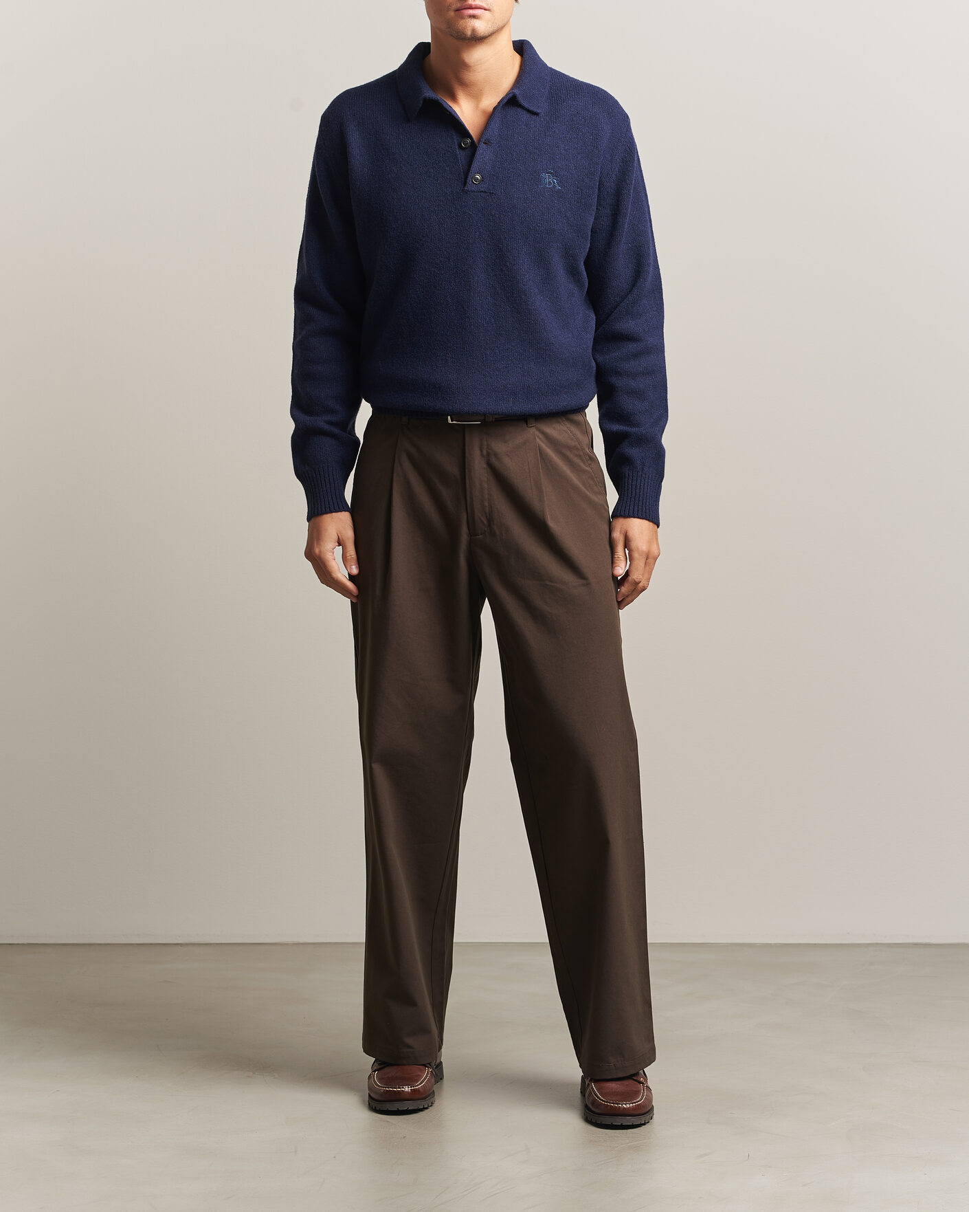 Heren | Truien | Baracuta | Shetland Polo Navy