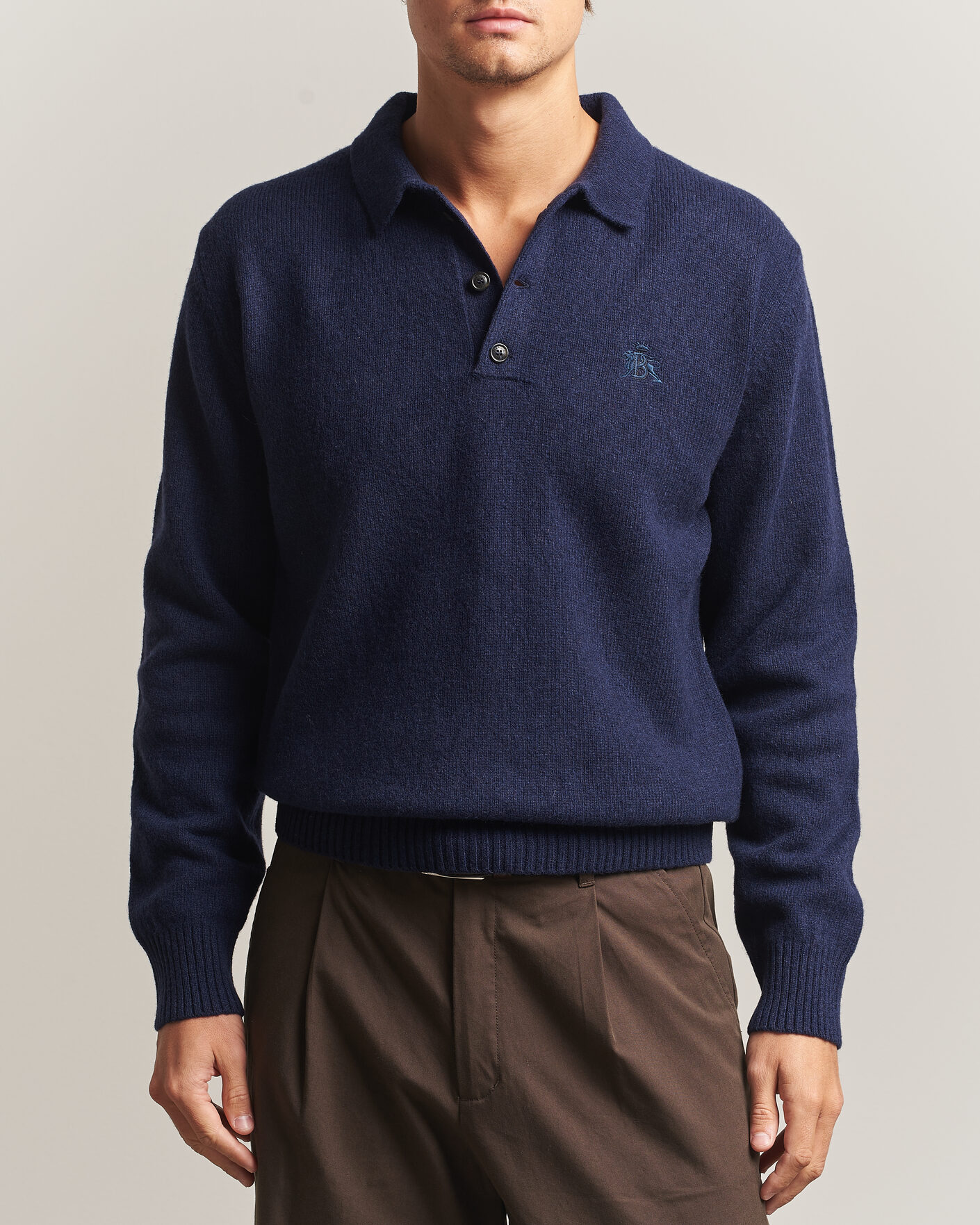 Heren | Truien | Baracuta | Shetland Polo Navy