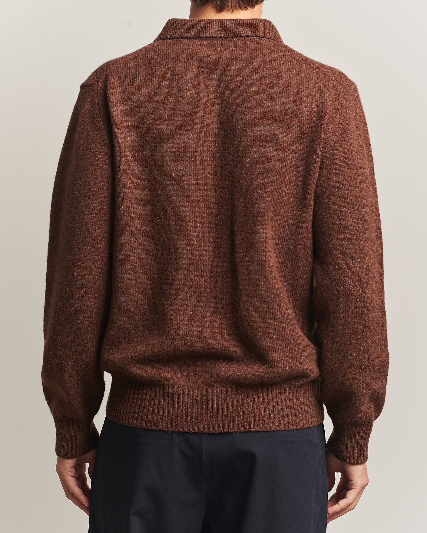 Heren | Truien | Baracuta | Shetland Polo Slate Black