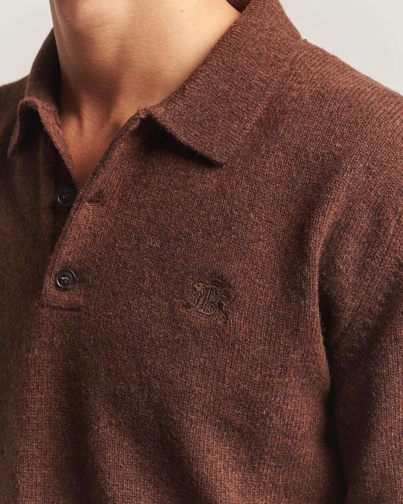 Heren | Truien | Baracuta | Shetland Polo Slate Black