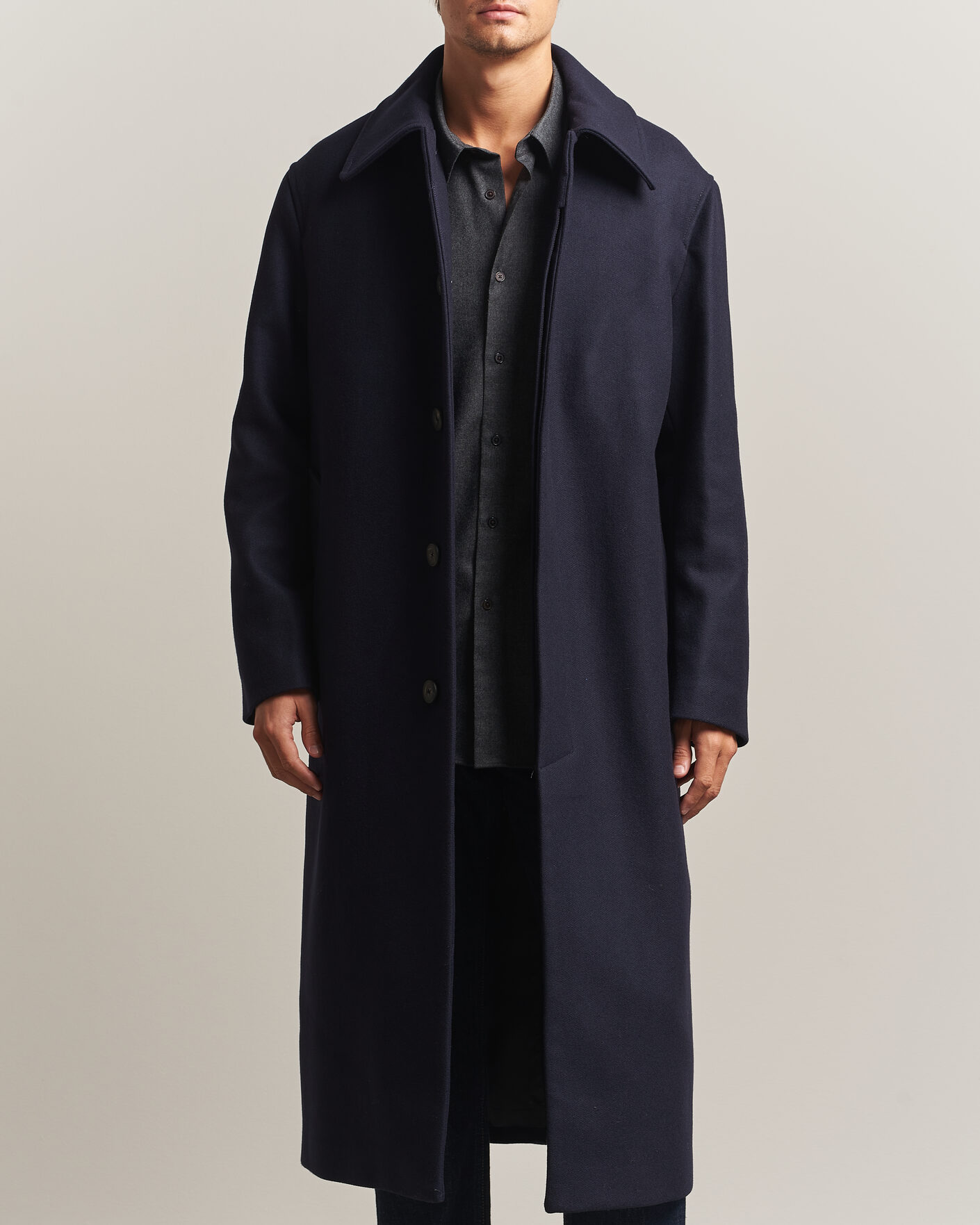 Homme | Manteaux Et Vestes | Sunflower | Wool Blend Winter Coat Navy