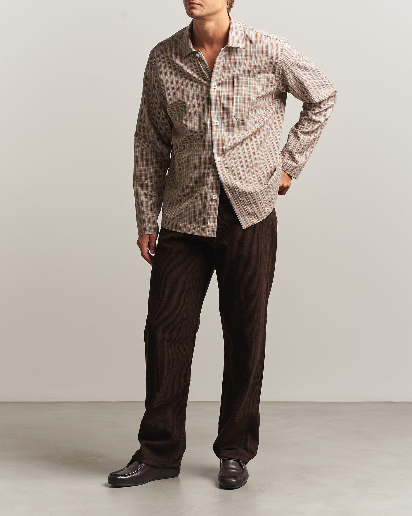 Heren | Broeken | Sunflower | Loose Corduroy Pants Brown