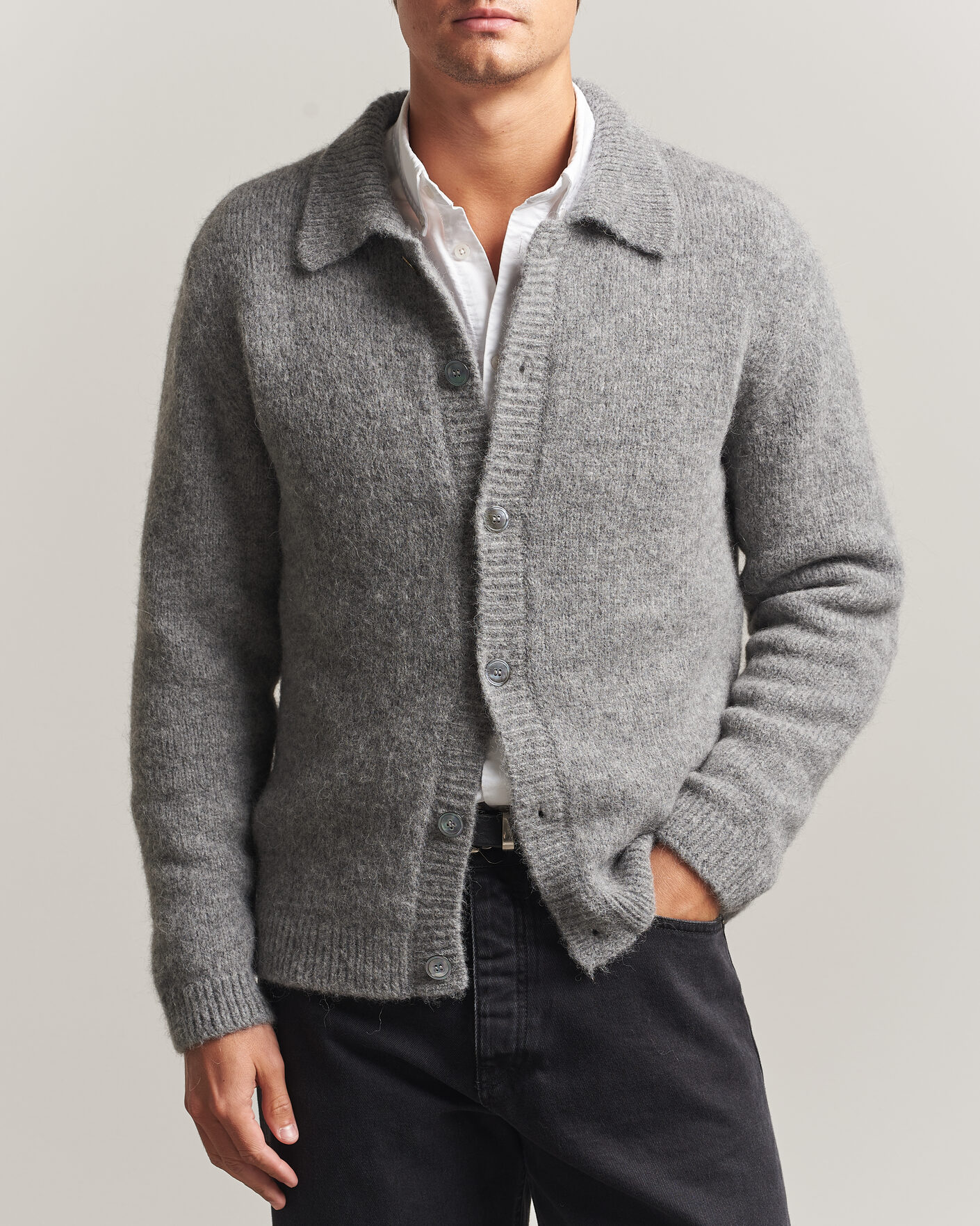 Homme | Pulls Et Tricots | Sunflower | Alpacka Cardigan Grey Melange