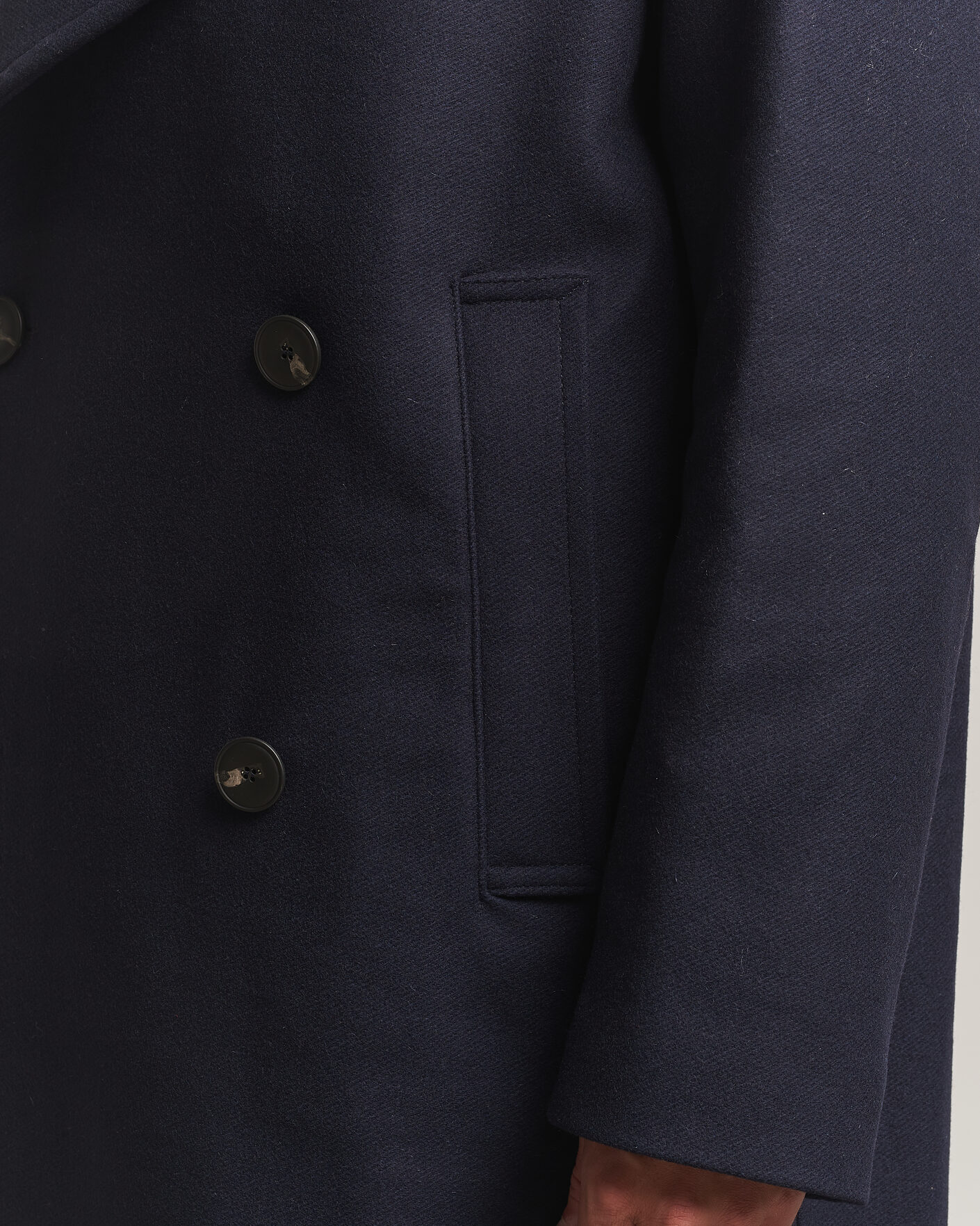 Homme | Manteaux Et Vestes | Sunflower | Double Breasted Wool Blend Coat Navy