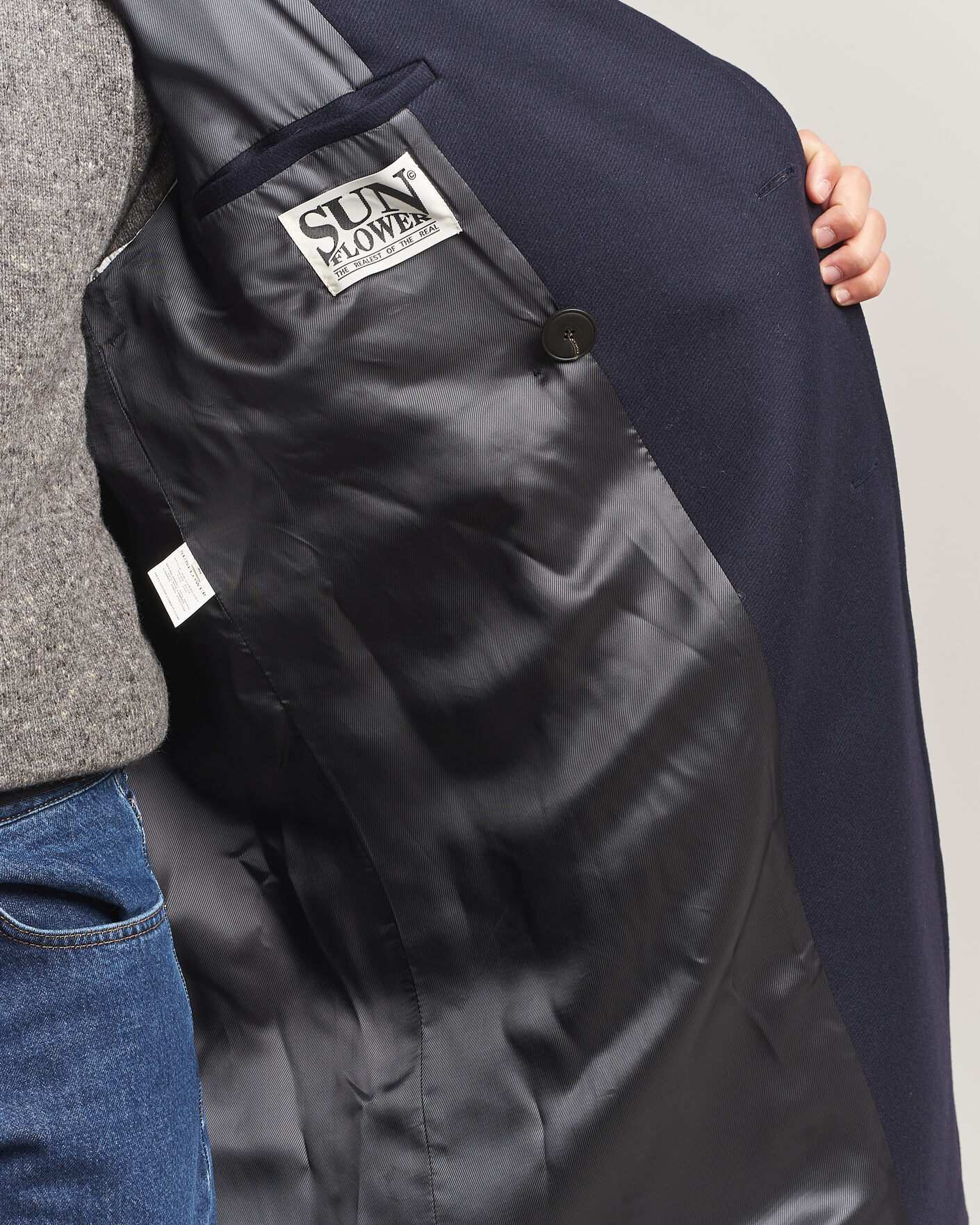Homme | Manteaux Et Vestes | Sunflower | Double Breasted Wool Blend Coat Navy