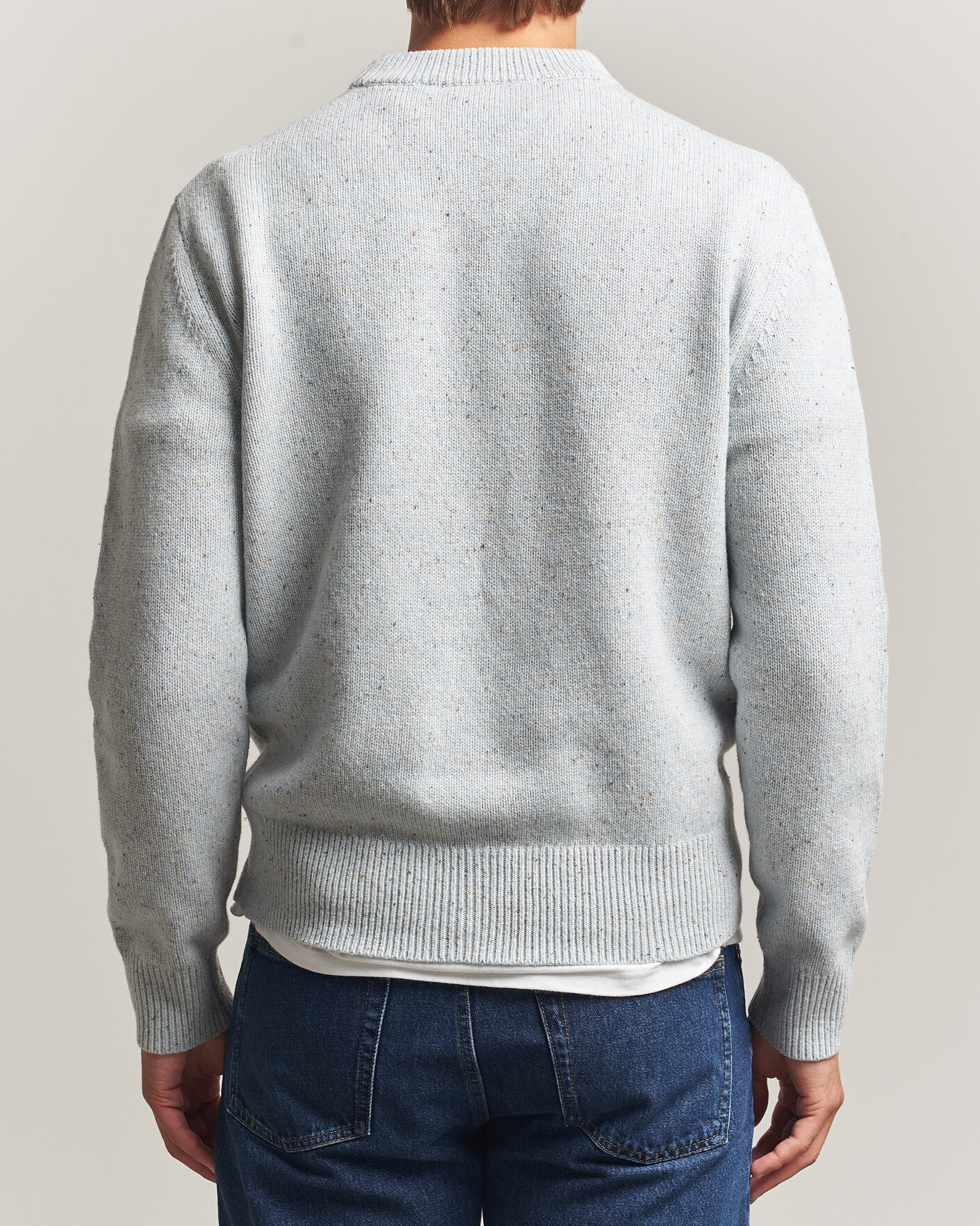 Heren | Truien | Sunflower | Moon Donegal Sweater Light Blue