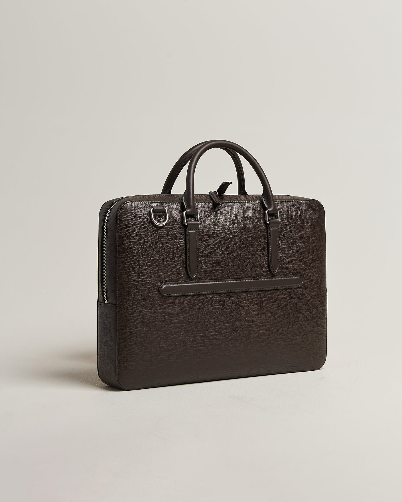 Homme | Sacs | Smythson | Ludlow Slim Briefcase With Zip Front Dark Brown