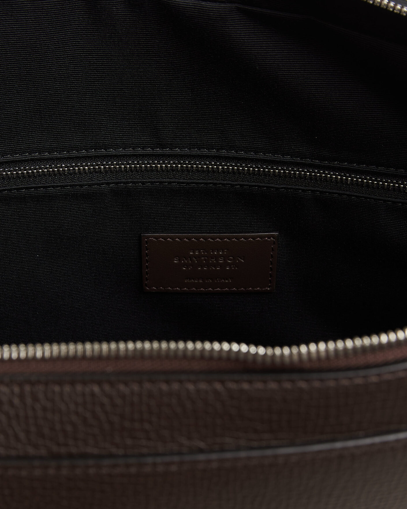 Homme | Sacs | Smythson | Ludlow Slim Briefcase With Zip Front Dark Brown