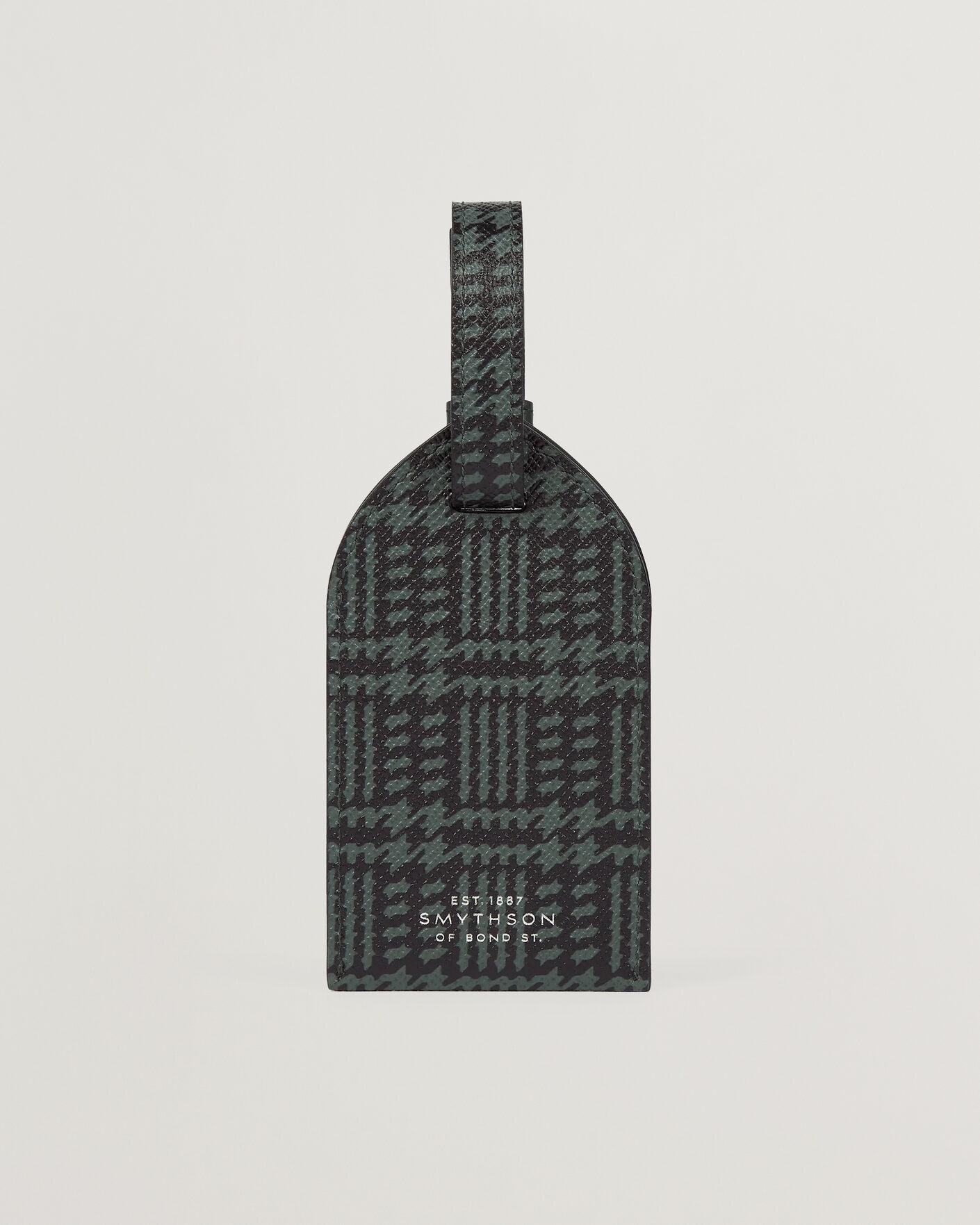 Heren | Thuis | Smythson | Panama Tweed Luggage Tag Slate Green