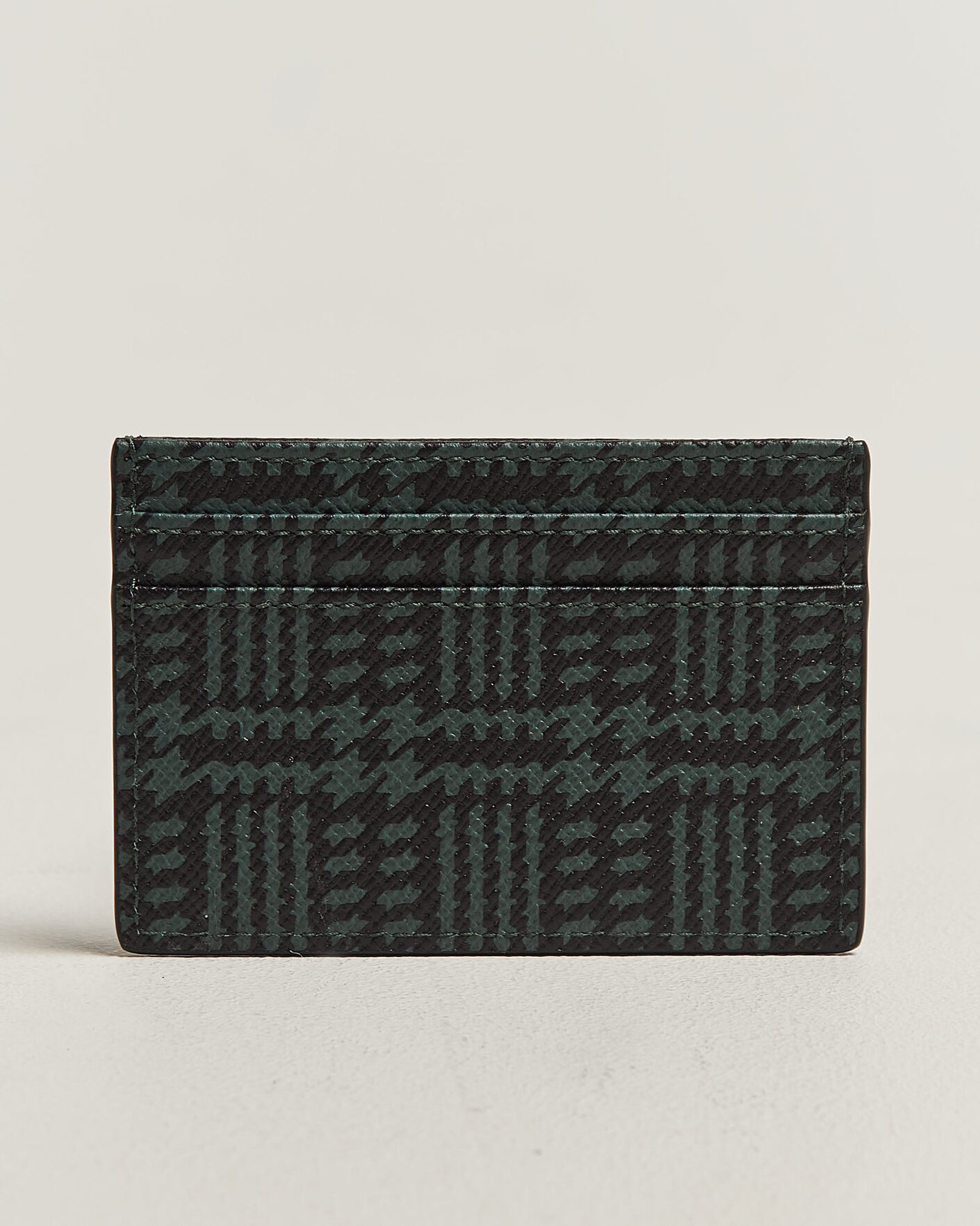 Heren | Portemonnees | Smythson | Panama Tweed Flat Cardholder Slate Green