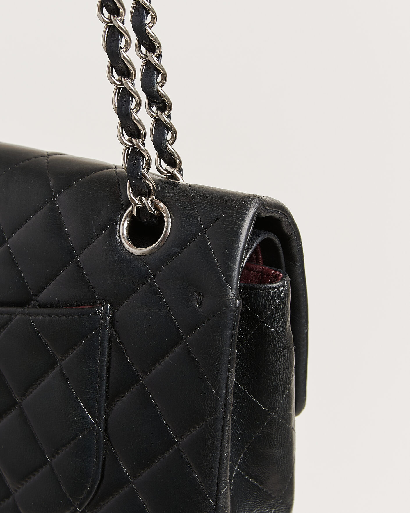 Heren | Pre-Owned & Vintage Bags | Chanel Pre-Owned | Classic Medium Double Flap Bag Lambskin Black