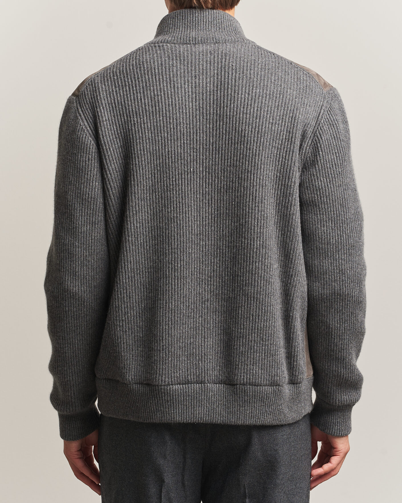Heren | Jassen | Brunello Cucinelli | Cashmere/Suede Down Jacket Grey Melange
