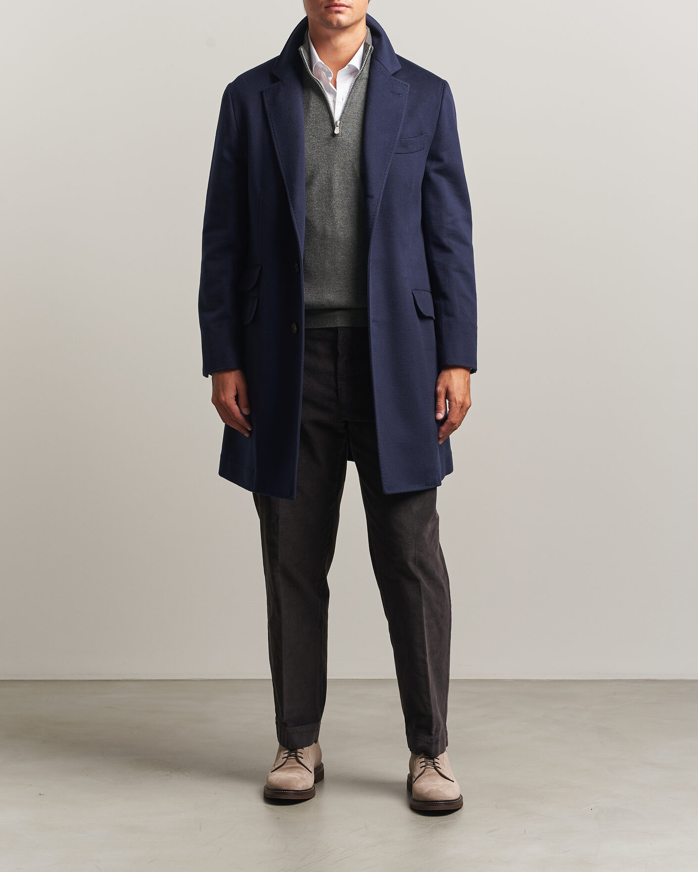 Heren | Jassen | Brunello Cucinelli | Soft Wool Coat Navy
