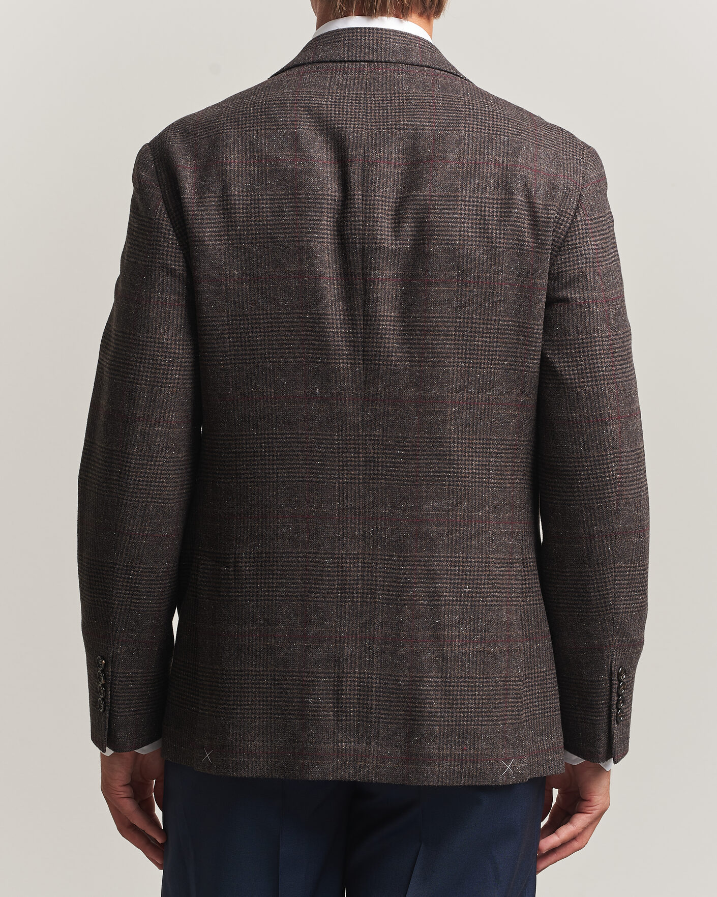 Heren | Blazers | Brunello Cucinelli | Cashmere/Silk Prince Of Wales Blazer Dark Brown