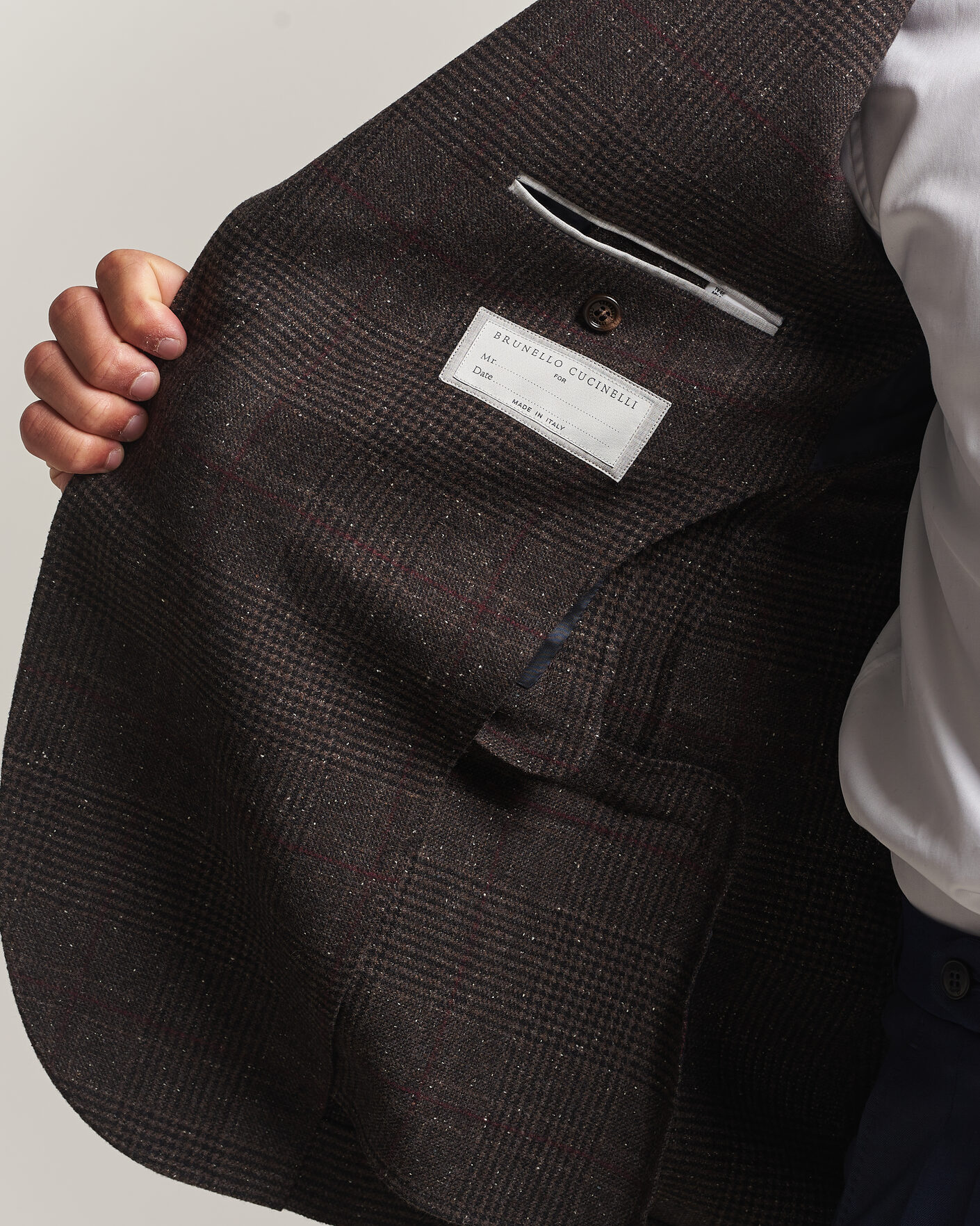 Heren | Blazers | Brunello Cucinelli | Cashmere/Silk Prince Of Wales Blazer Dark Brown