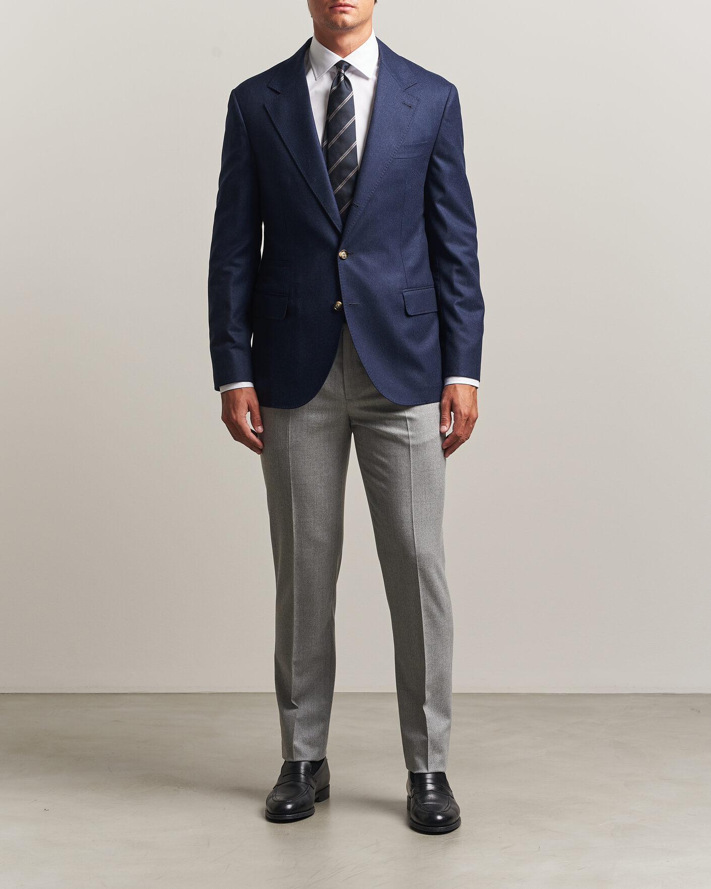 Heren | Blazers | Brunello Cucinelli | Wool Flannel Blazzer Navy