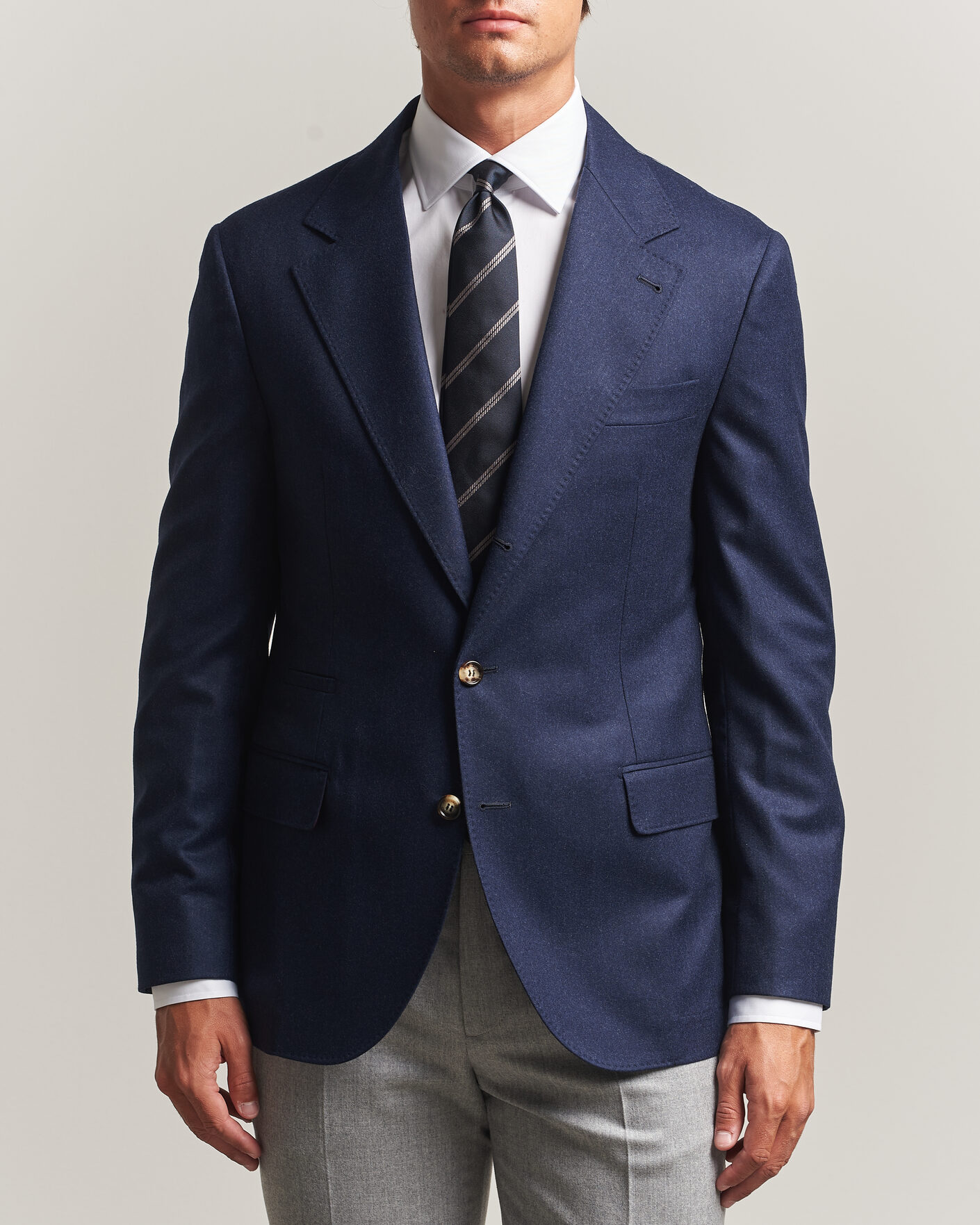 Heren | Blazers | Brunello Cucinelli | Wool Flannel Blazzer Navy