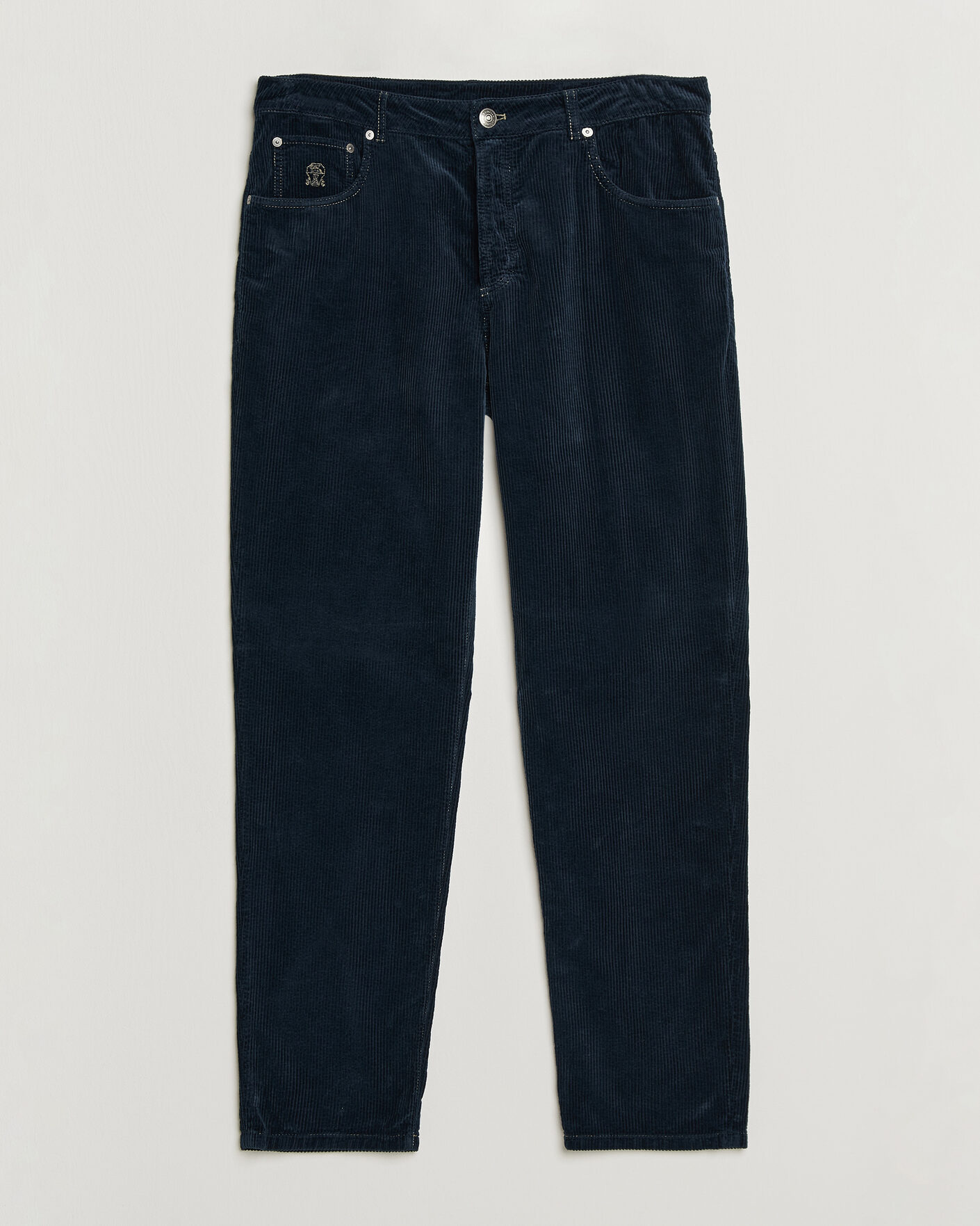 Homme | Pantalons | Brunello Cucinelli | Leisure Fit Corduroy 5-Pocket Pants Navy