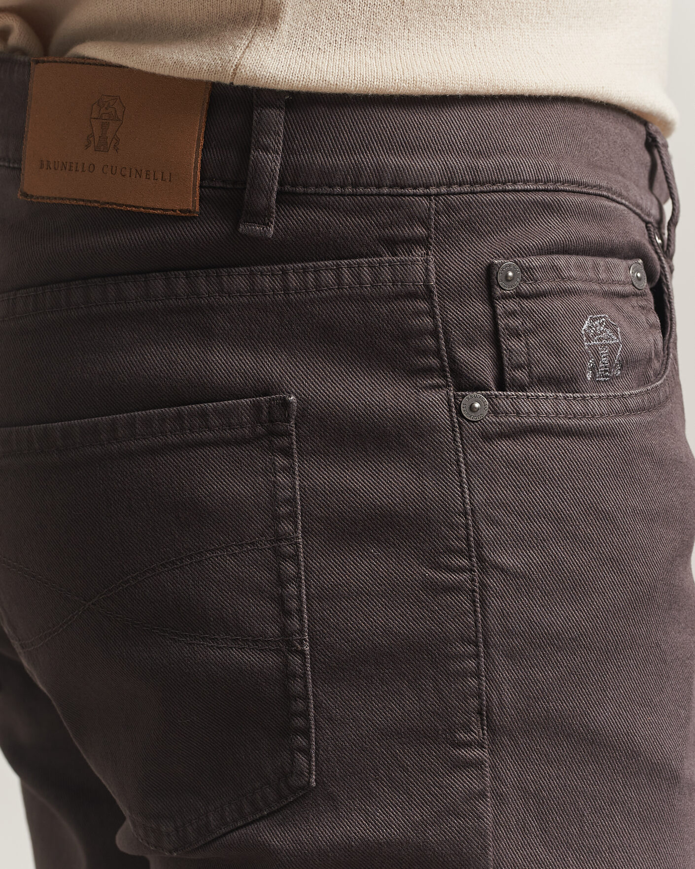 Homme | Pantalons | Brunello Cucinelli | Slim Fit Bull Denim Pants Dark Brown