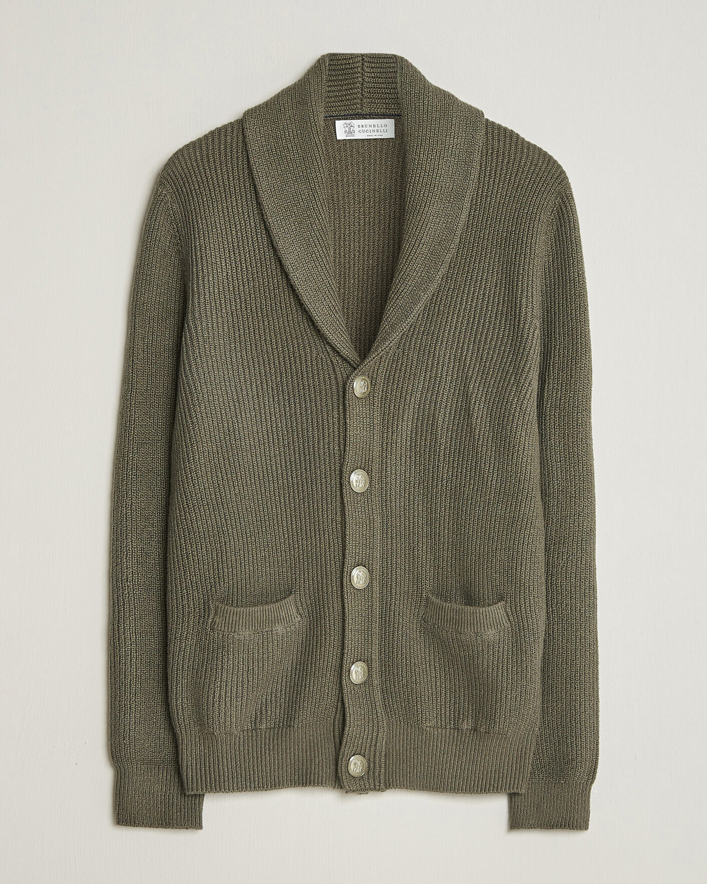Homme | Pulls Et Tricots | Brunello Cucinelli | Shawl Collar Cardigan Forest Green