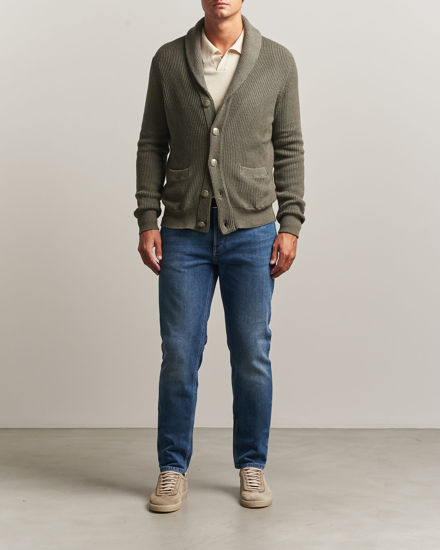 Homme | Pulls Et Tricots | Brunello Cucinelli | Shawl Collar Cardigan Forest Green