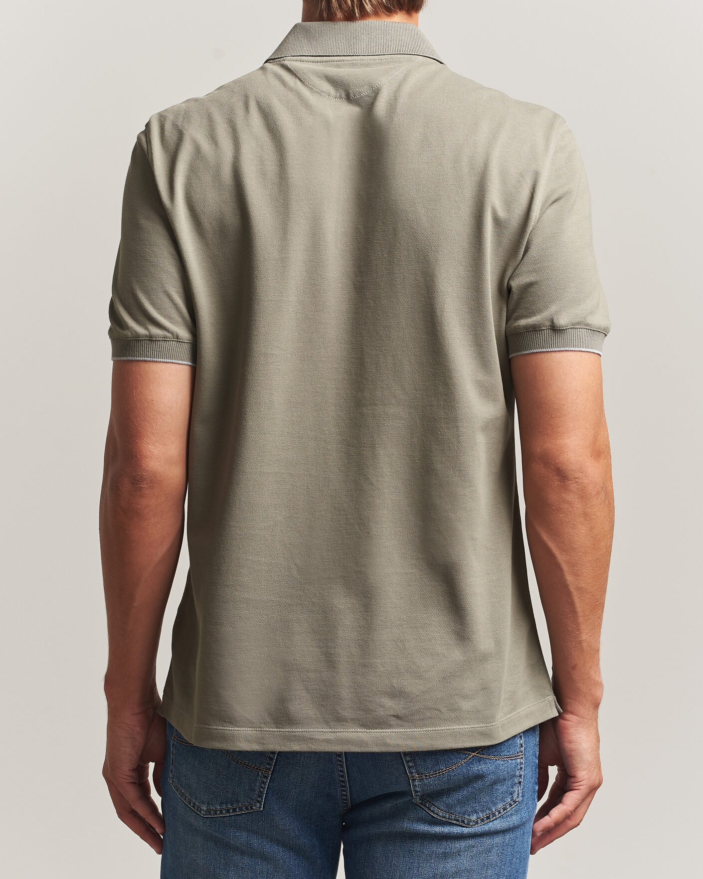 Homme | Polos | Brunello Cucinelli | Short Sleeve Logo Polo Olive
