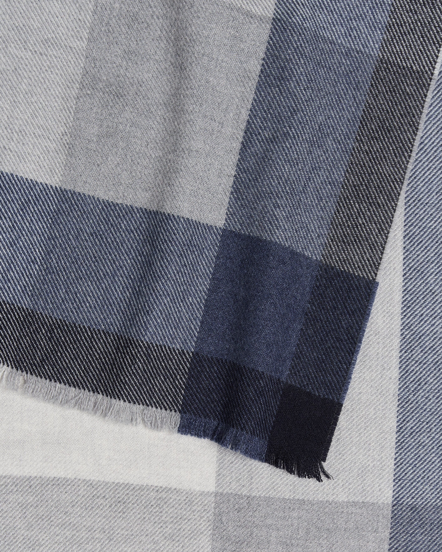 Homme | Écharpes | Brunello Cucinelli | Wool/Cashmere Check Scarf Grey/Navy