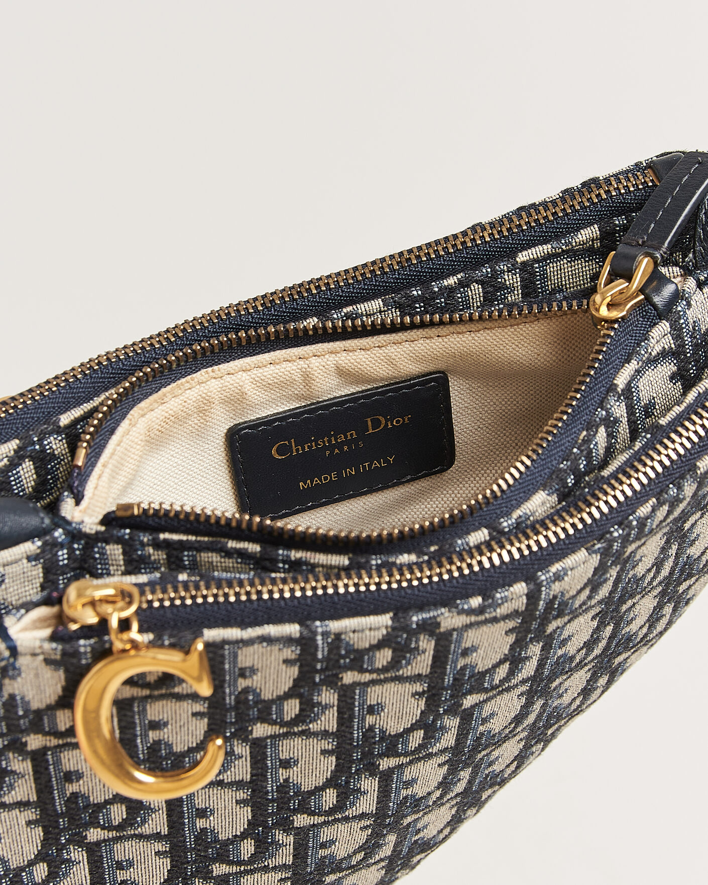 Heren | Pre-Owned & Vintage Bags | Dior Pre-Owned | Saddle Oblique Rodeo Trio Pouch Blue