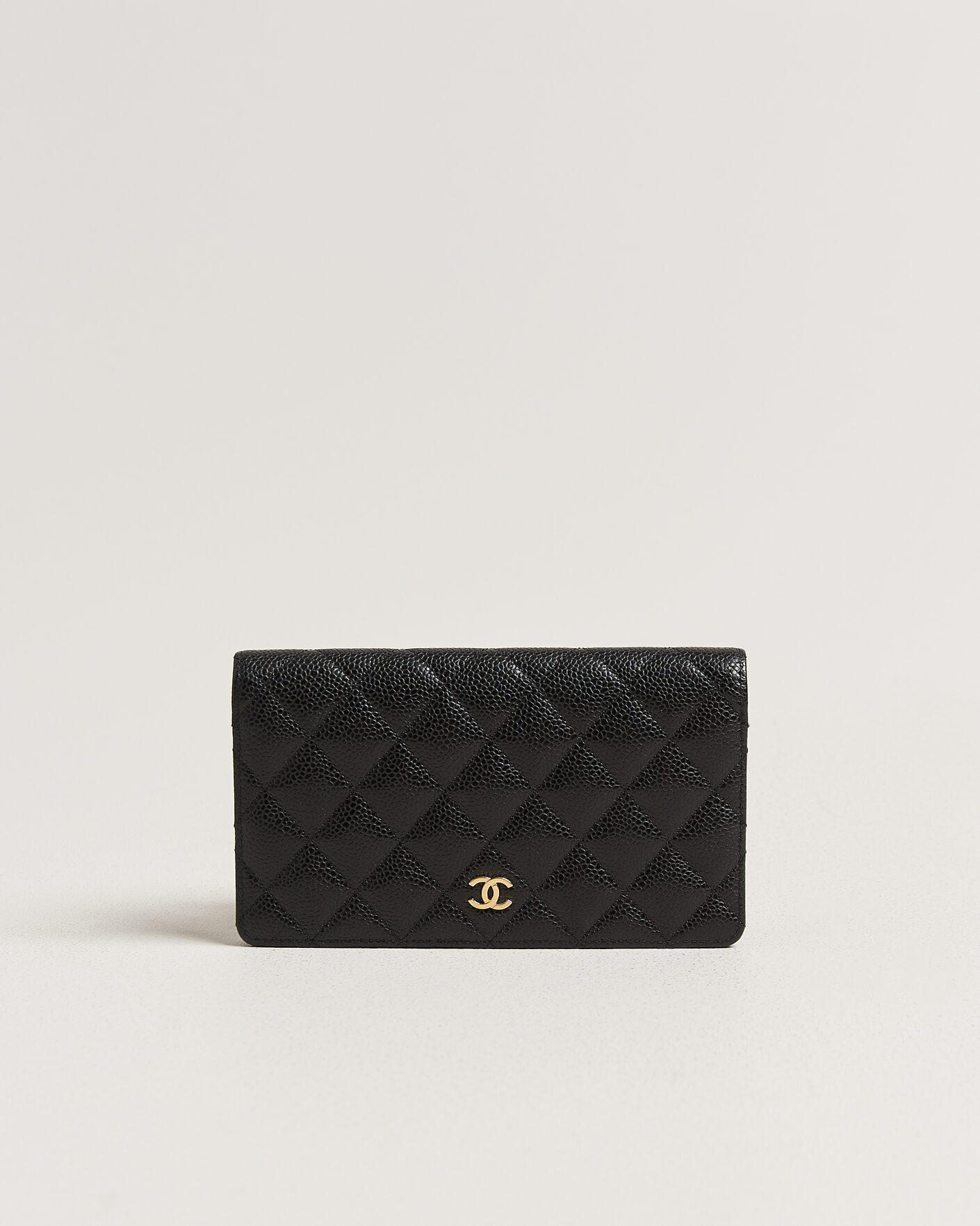 Heren | Pre-Owned & Vintage Bags | Chanel Pre-Owned | Classic Bifold Wallet Caviar Leather Black