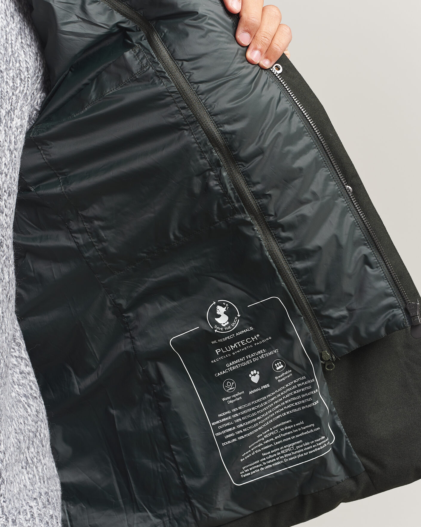 Heren | Jassen | Save The Duck | Felipe Padded Flannel Jacket Green Black