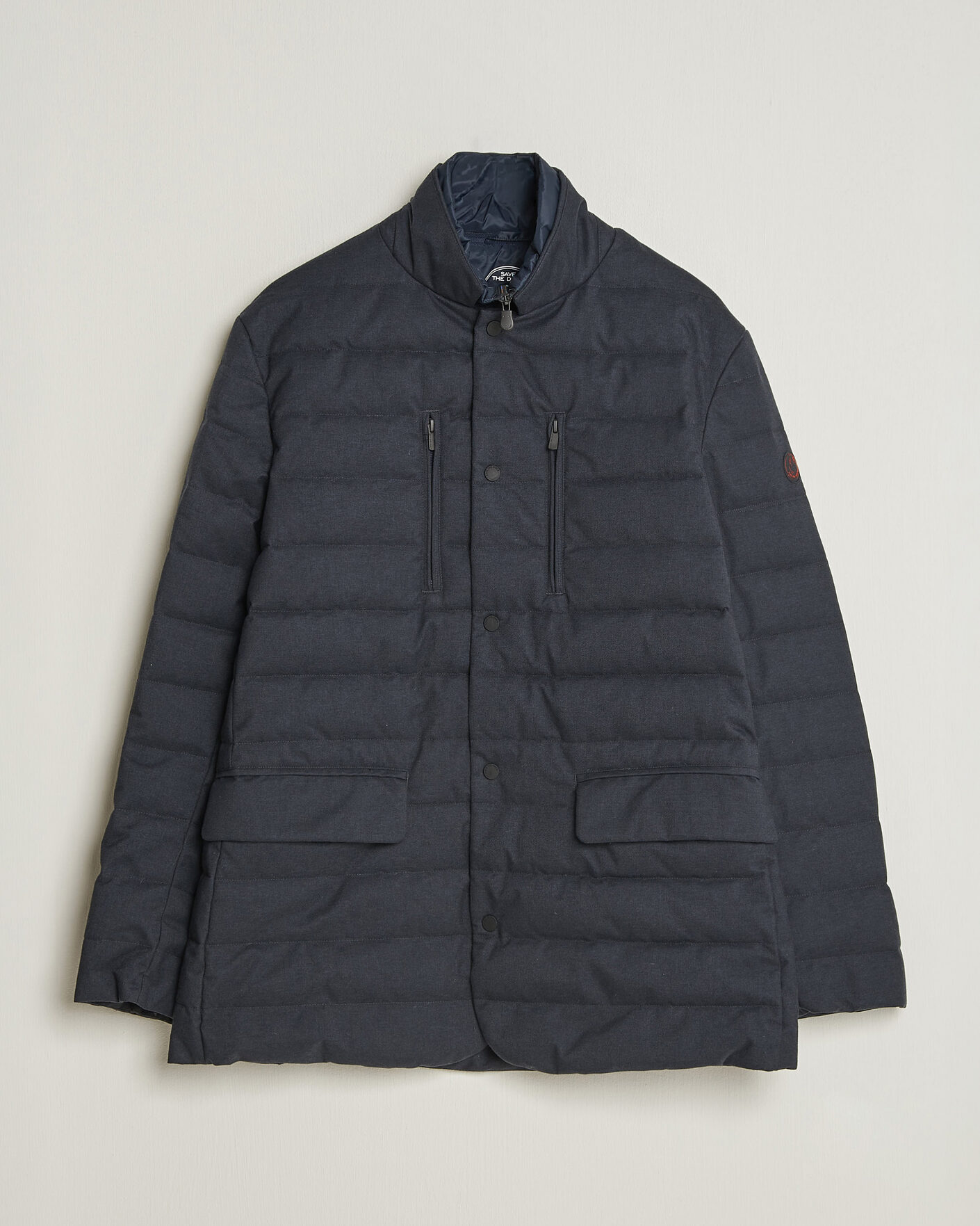 Homme | Manteaux Et Vestes | Save The Duck | Felipe Padded Flannel Jacket Navy Blue