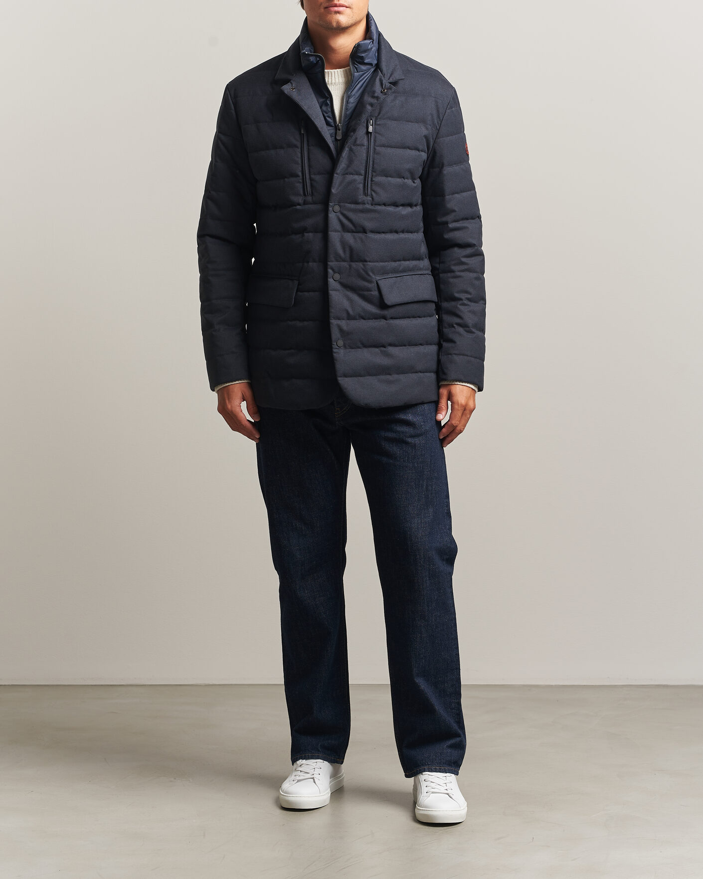 Homme | Manteaux Et Vestes | Save The Duck | Felipe Padded Flannel Jacket Navy Blue