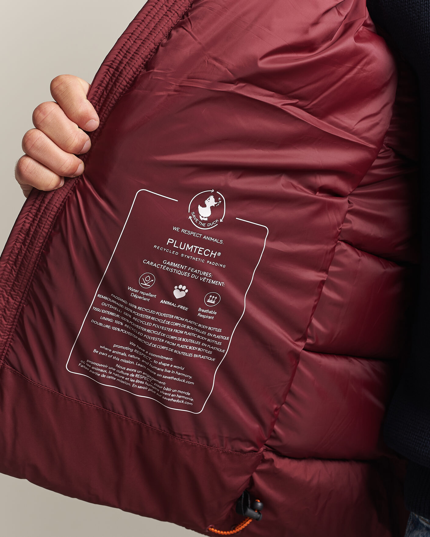 Homme | Manteaux Et Vestes | Save The Duck | Boris Matt Padded Puffer Wine Red