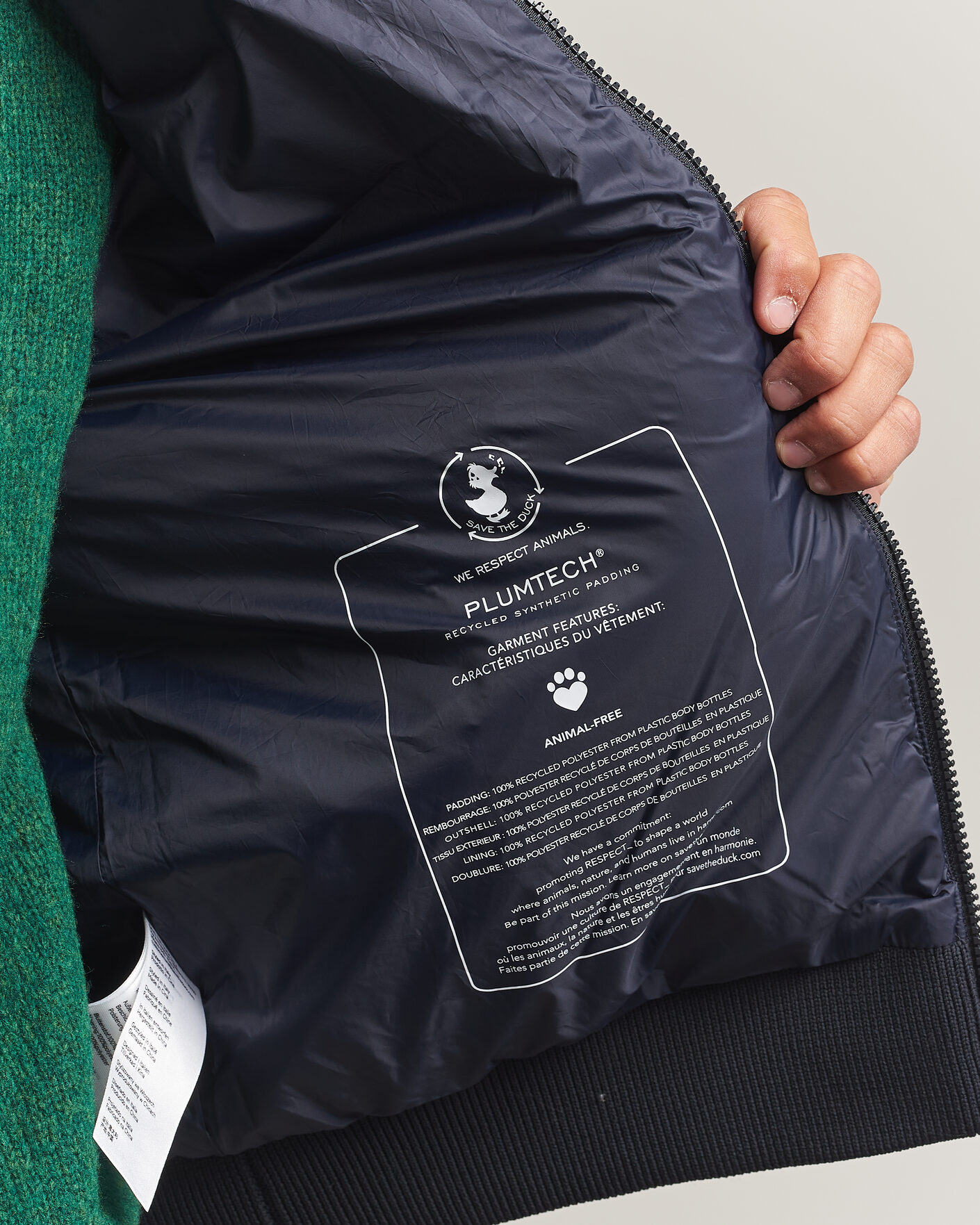 Homme | Manteaux Et Vestes | Save The Duck | Lasse Padded Hybrid Jacket Navy Blue Melange