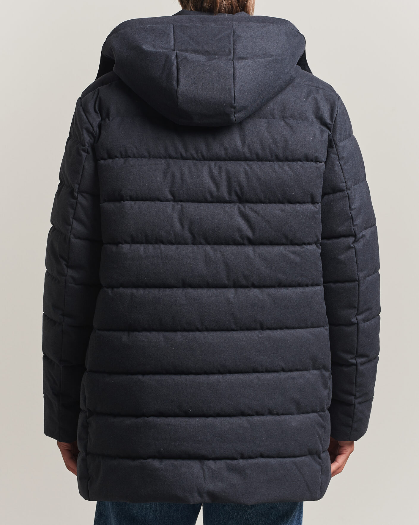 Homme | Manteaux Et Vestes | Save The Duck | Byrne Padded Flannel Coat Navy Blue Melange