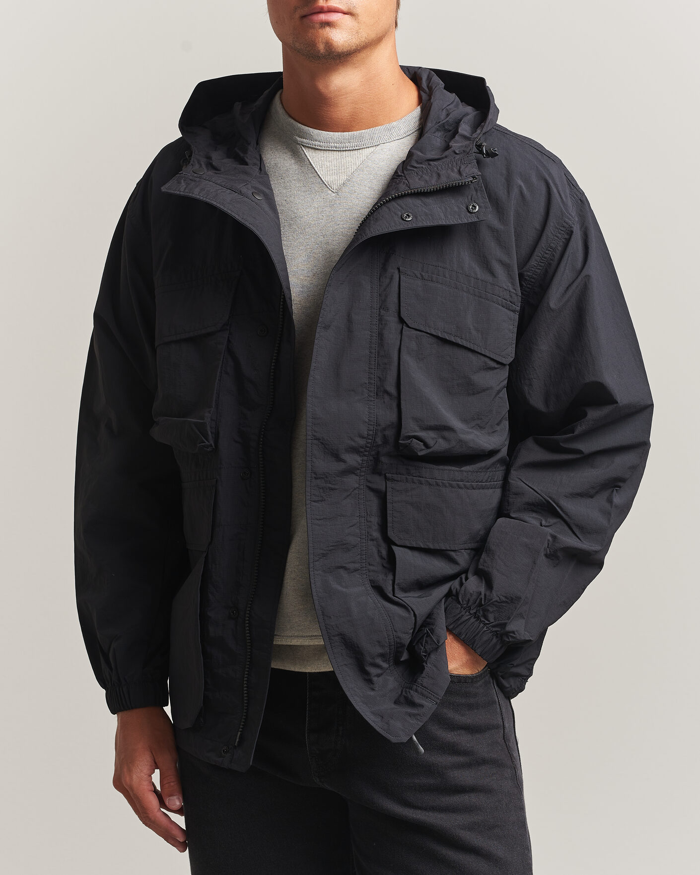Homme | Manteaux Et Vestes | Snow Peak | Nylon Double Rip Jacket Black